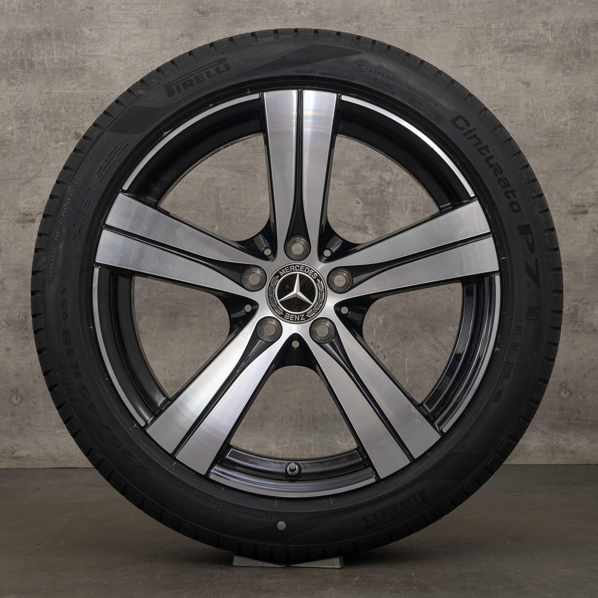 OEM Mercedes Benz C-Class rims 18 inch W206 S206 Sommerrder A2064014700 black glossy turned NEW
