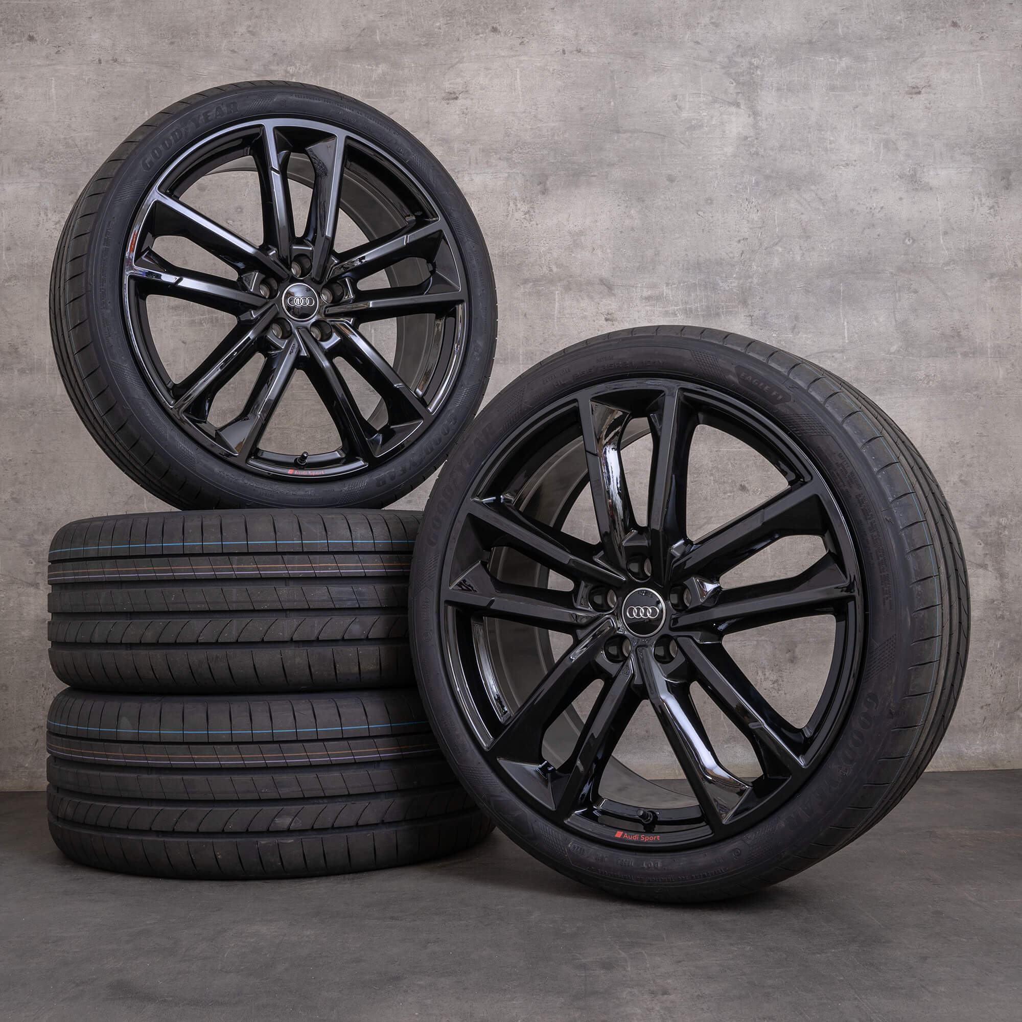 Jantes genuínas Audi A6 S6 de 21 polegadas 4K C8 F2 jantes verão 4K0601025CP preto brilhante