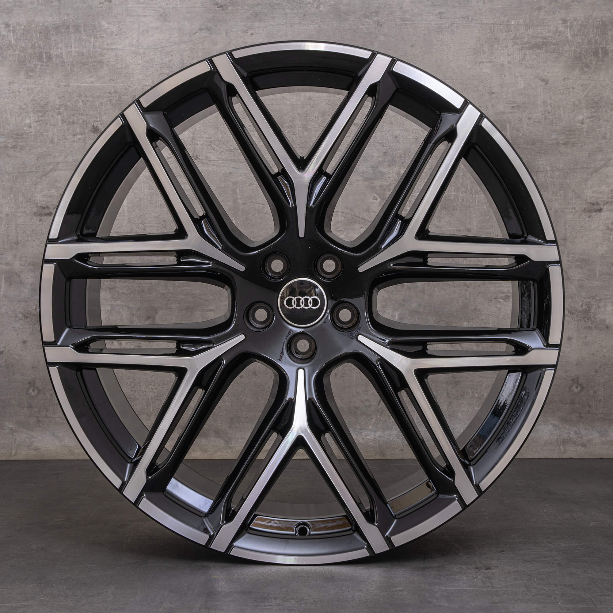 Jantes Audi RS Q8 jantes de alumínio 4M8 23 polegadas 4M8601025BJ preto polido