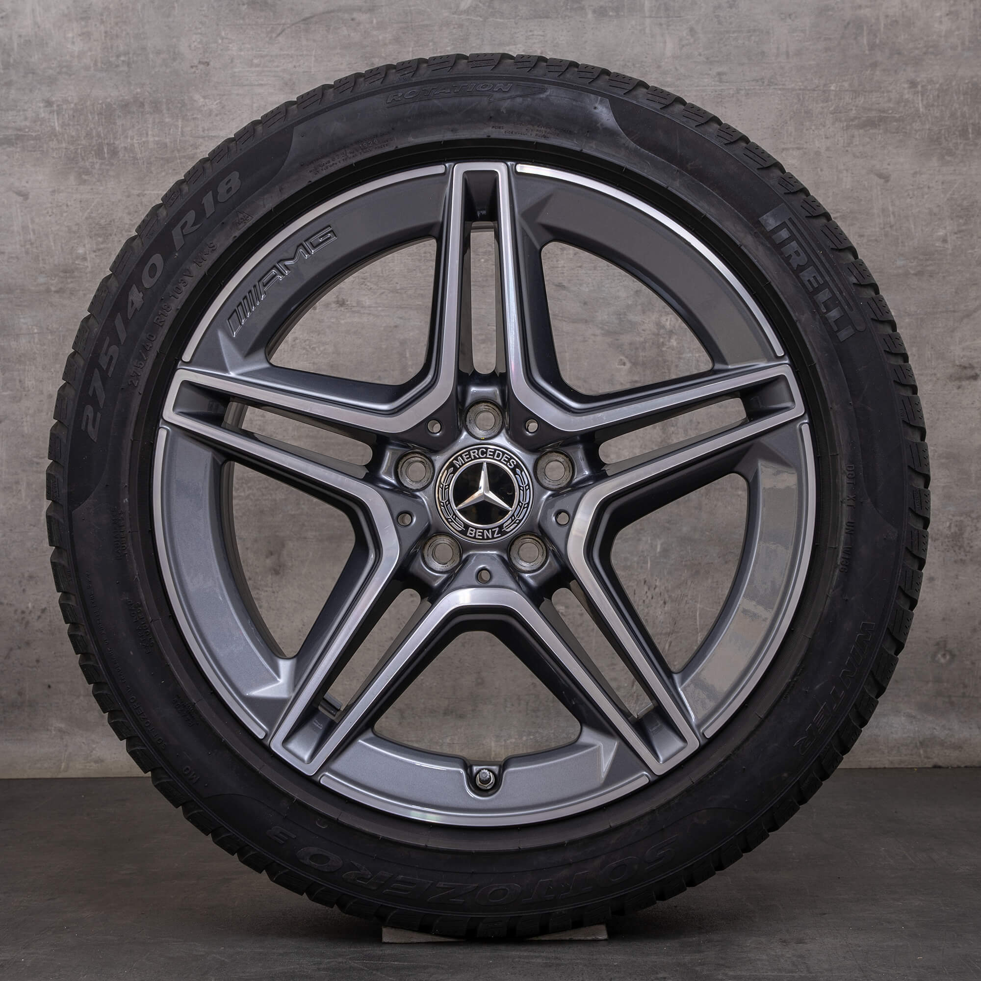 Orijinal Mercedes Banz E-Serisi AMG kış jant lastik 18 inç W213 S213 C238 A238 jantlar A2134016300 A2134016400 himalaya gri parlak tornalı