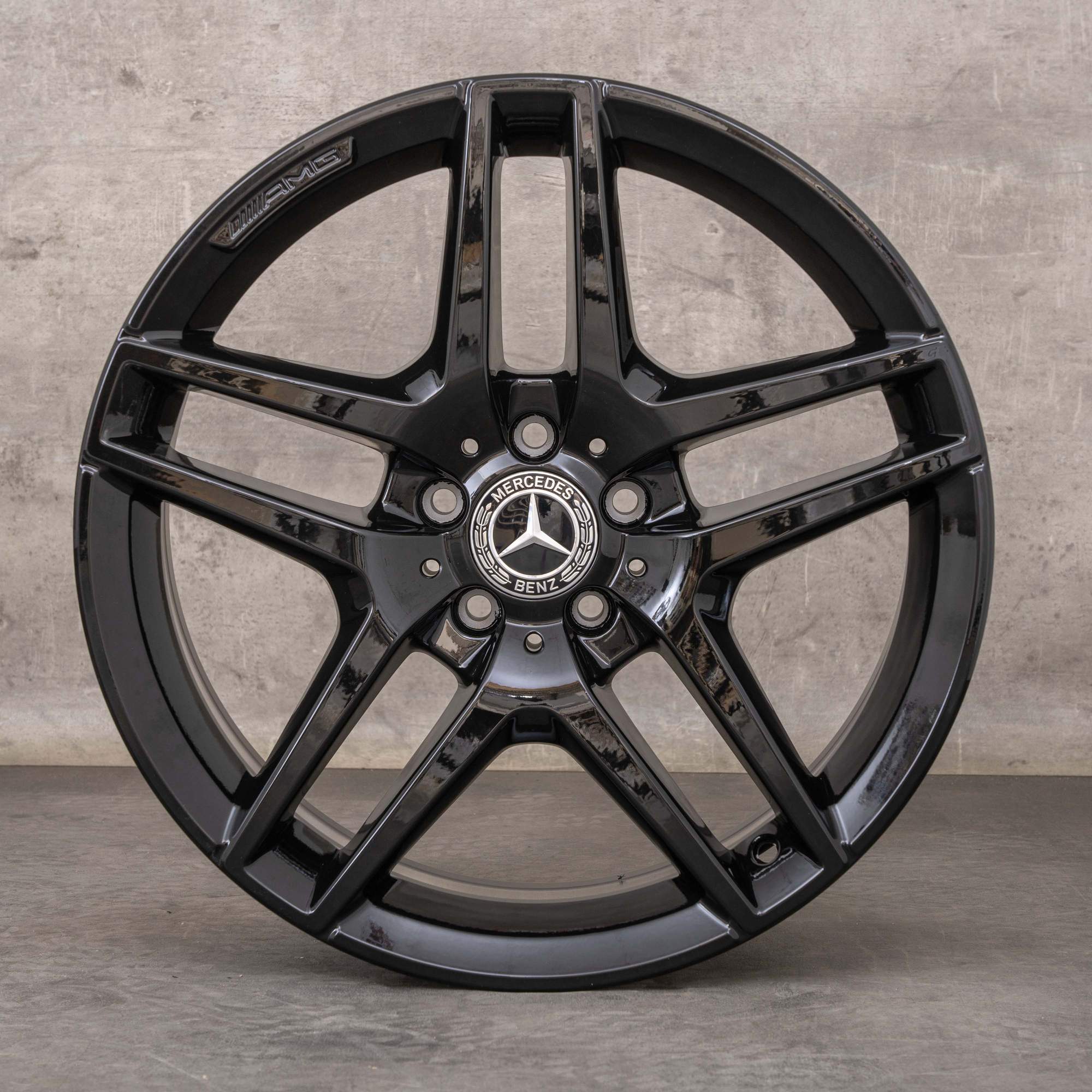 Oryginał Mercedes Benz Klasa S AMG Felgi 19 cali W222 A217 C217 A2224010000 czarny błyszczący