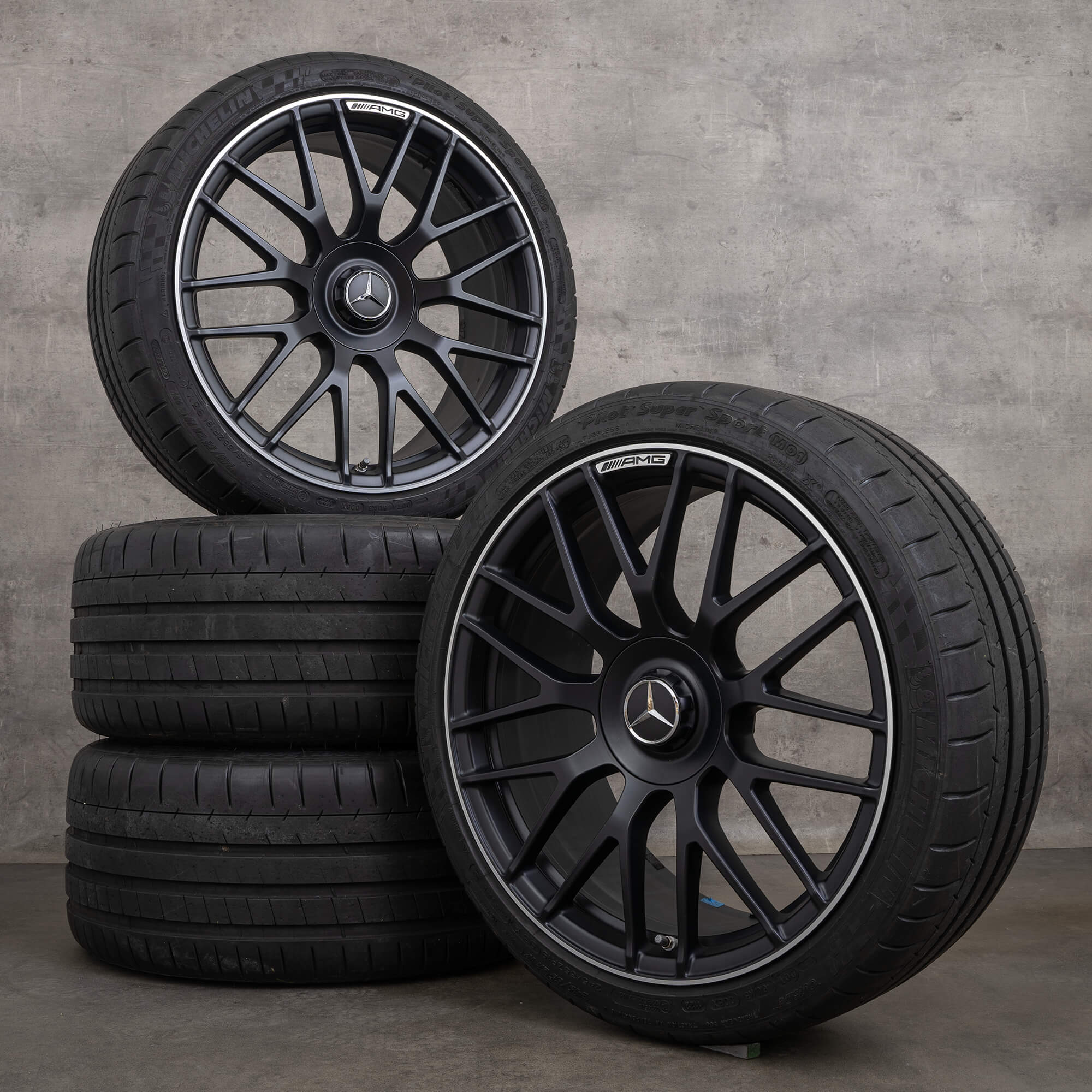 AMG Mercedes Benz C63 S W205 S205 summer wheels 19 inch rims tires