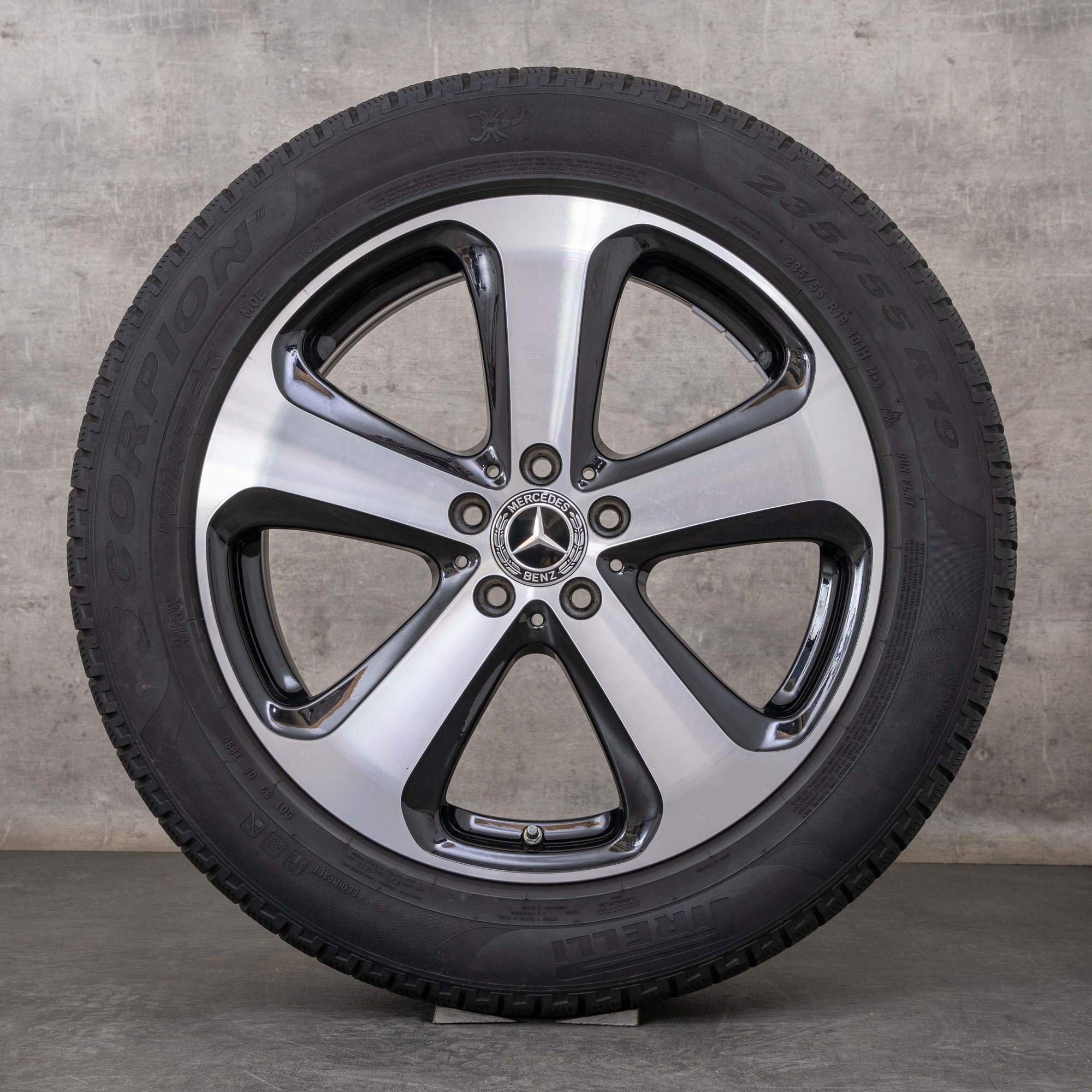 Alkuperäiset Mercedes Benz GLC & 43 AMG talvirenkaat 19 tuuman X253 C253 vanteet A2534011000 musta kiillotettu
