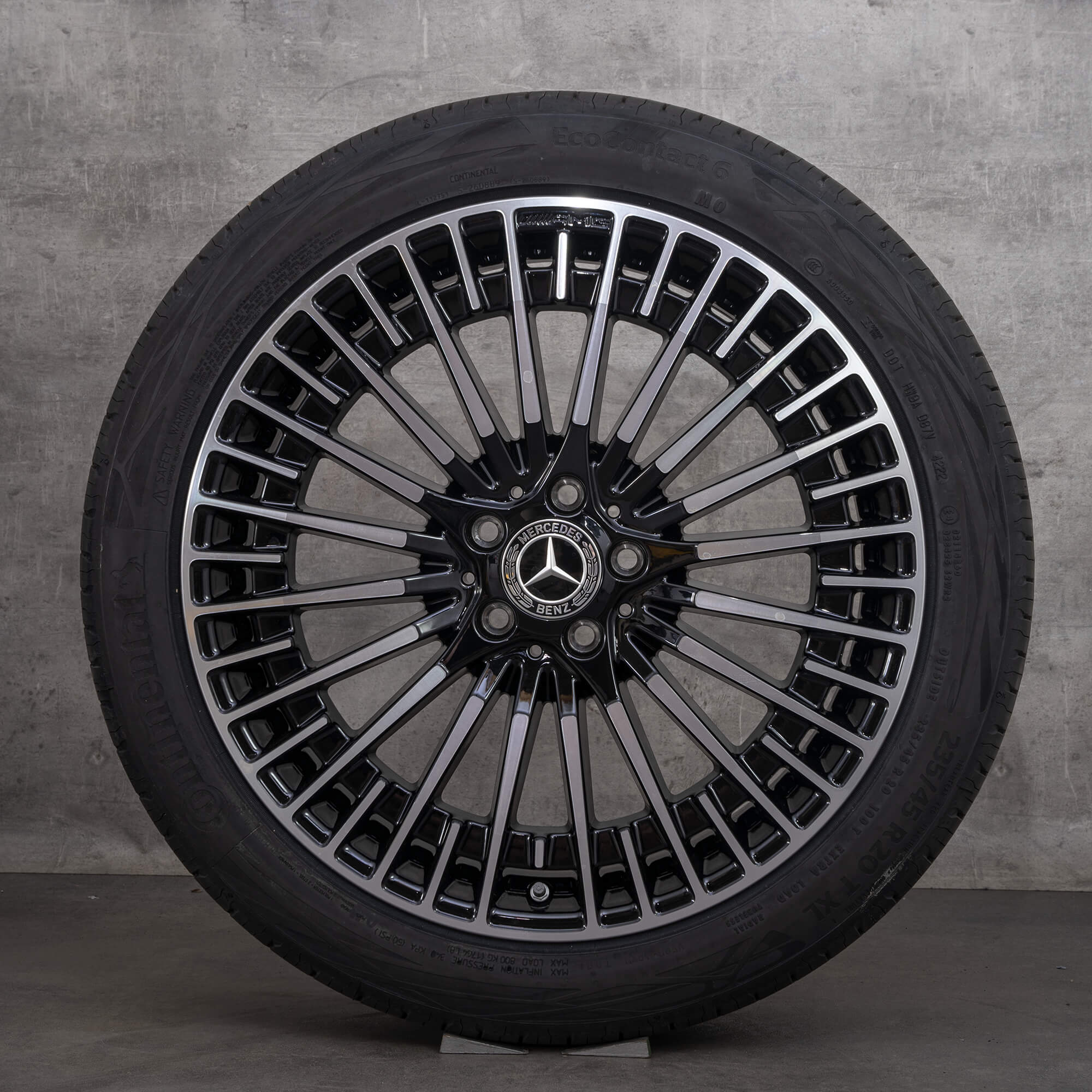 Jantes Mercedes Benz EQA EQB AMG genuínas de 20 polegadas H243 X243 rodas verão A2434010600 pretas brilhantes torneadas NOVAS