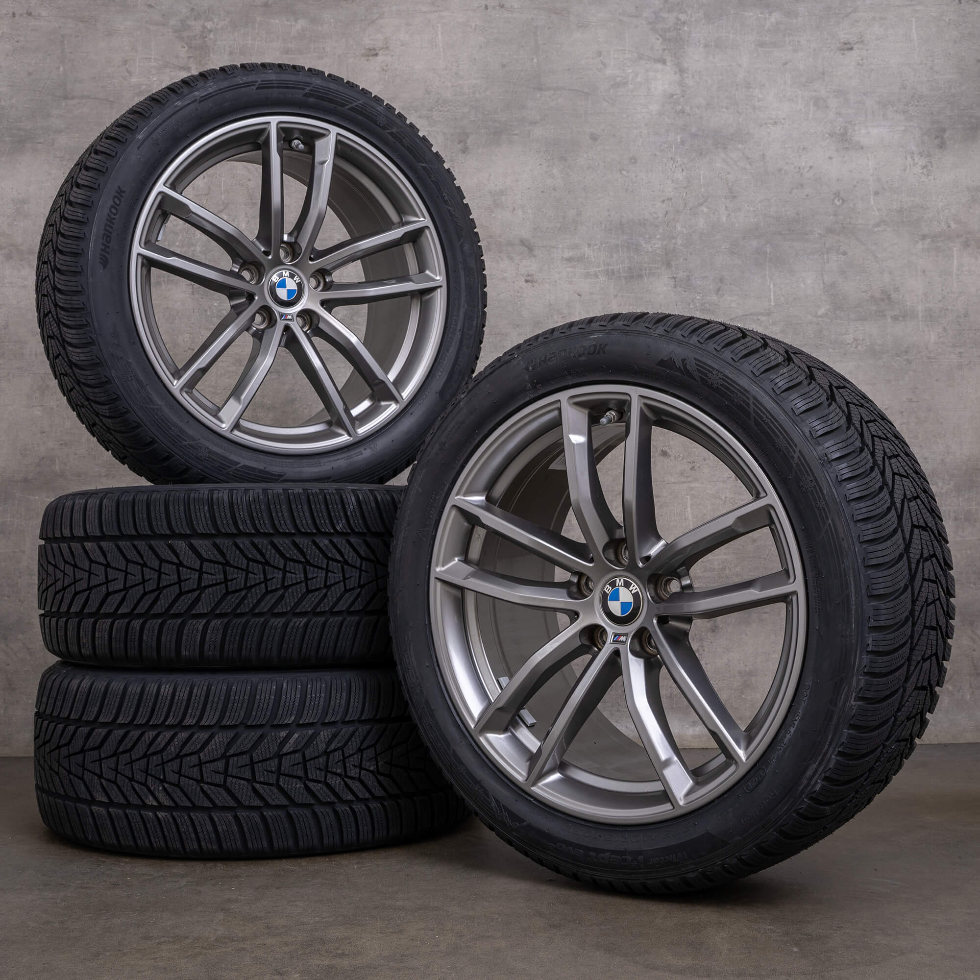 Original BMW 5er Winterräder 18 Zoll G30 G31 Felgen Styling 662 M 8093405 8093406 ferricgrey