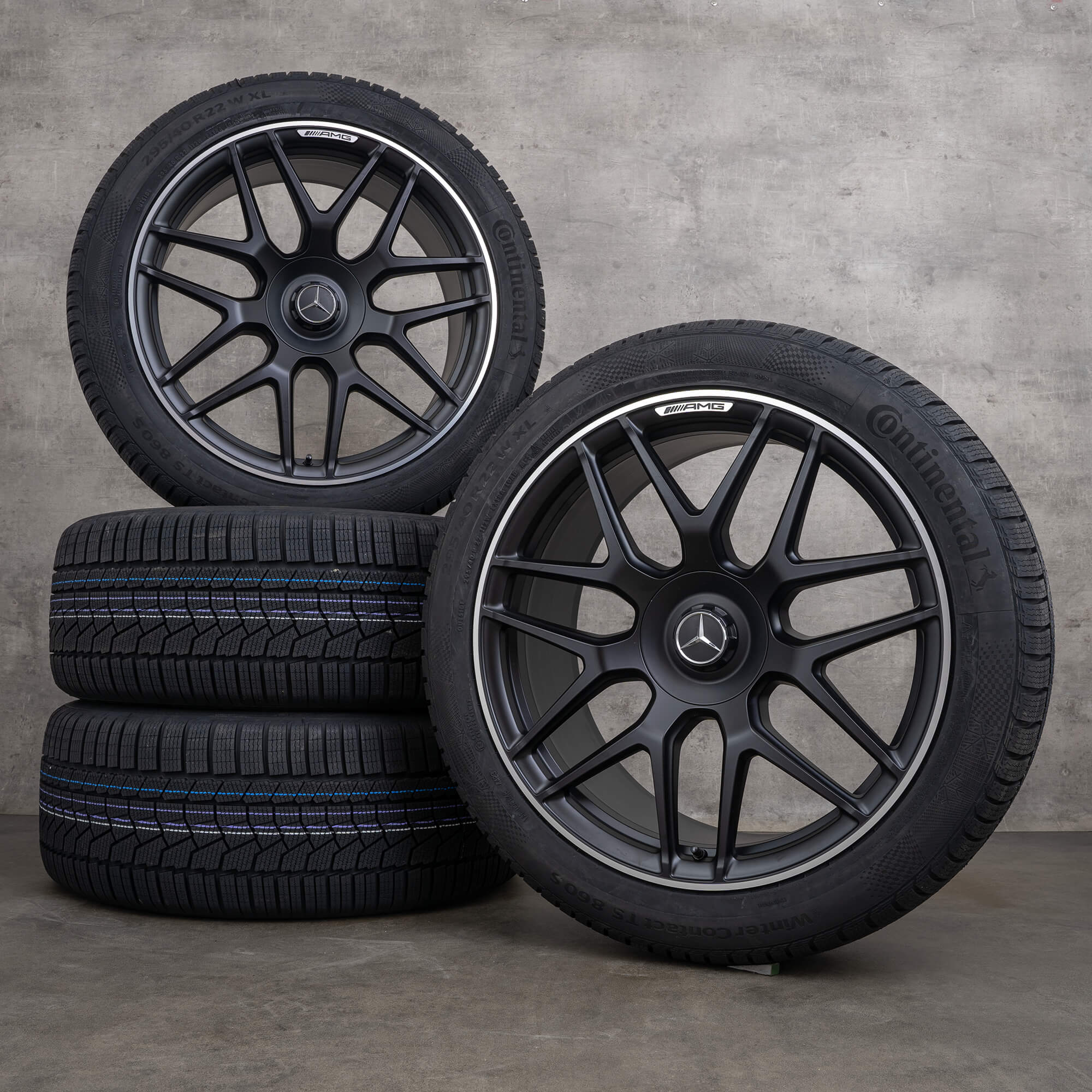 Oryginalne koła zimowe do Mercedes-Benz Klasy G G63 AMG 22 cale W465 W463A felgi A4634012000 czarne matowe z diamond cutem