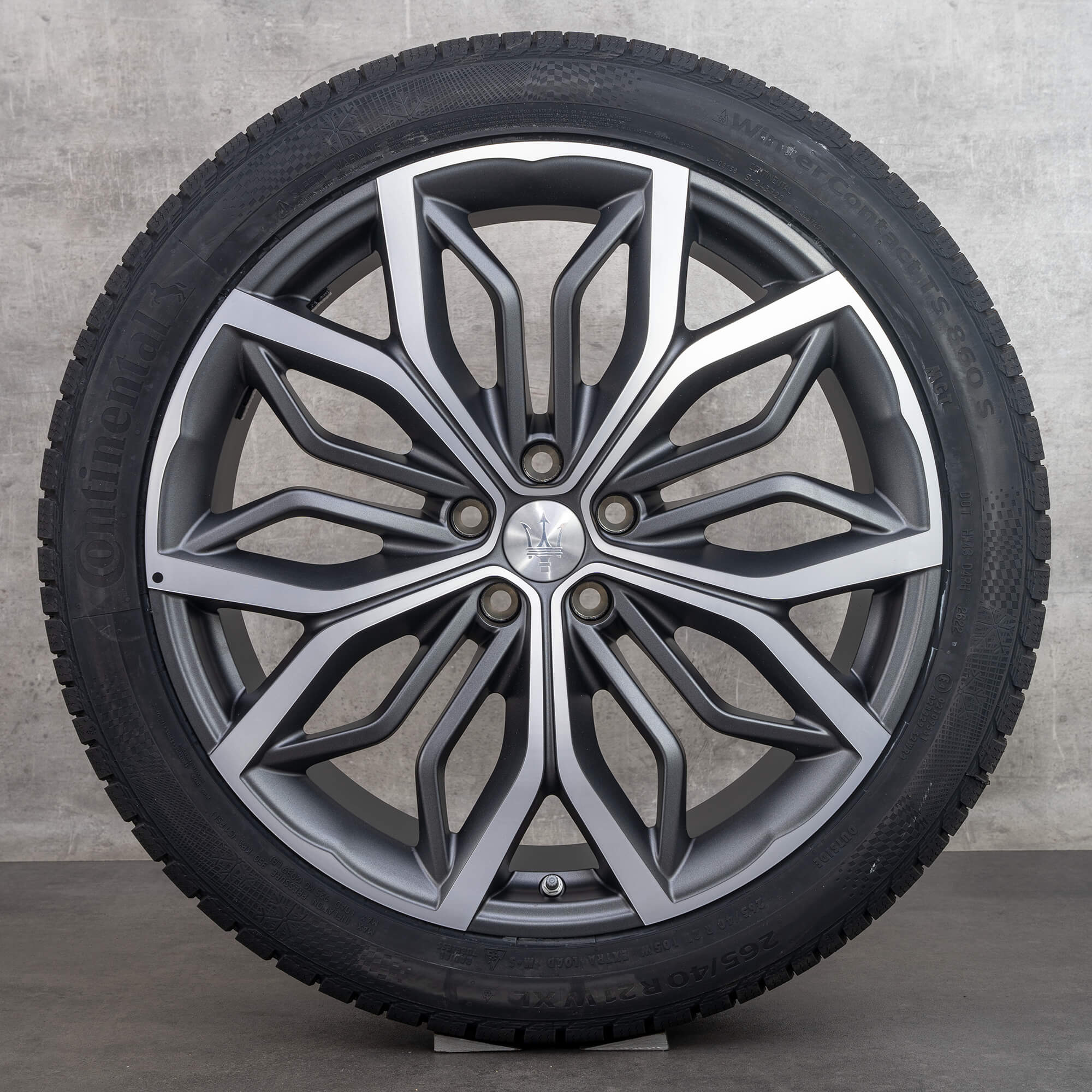 Maserati 21 inch rims Eracle winter tires wheels 940000896 940000897