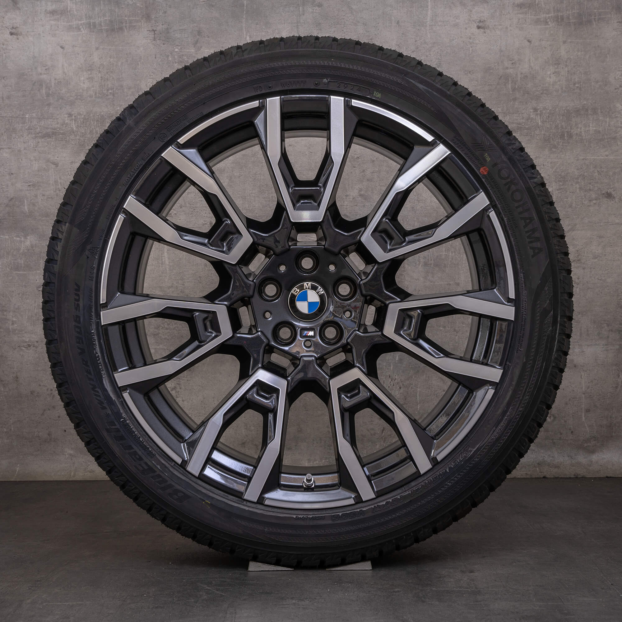 Original BMW X5 X6 ruedas de invierno 21 pulgadas G05 G06 llantas estilo 915 M 6856023 6856024 órbita gris brillante volvió NUEVO
