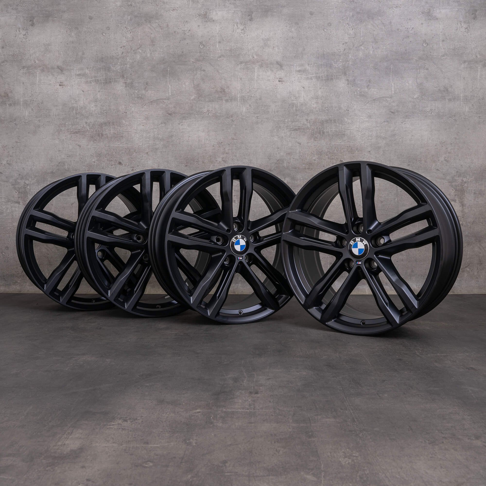 Originální disky na auto BMW řady 3 4 19 palců F30 F31 F32 F33 F36 Styling 704 M 8097244 8097245 černá matná