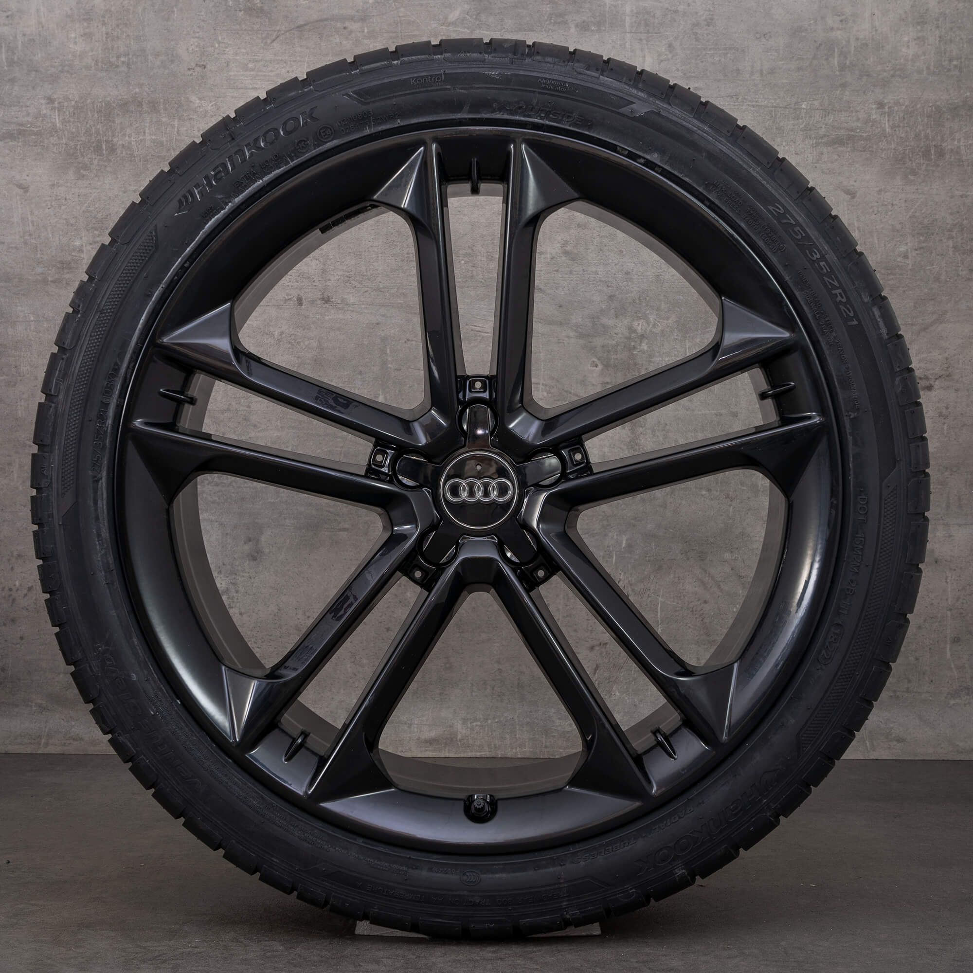 Originale Audi A8 S8-fælge 21 tommer 4H D4 Sommerhjul 4H0601025P Trias sort
