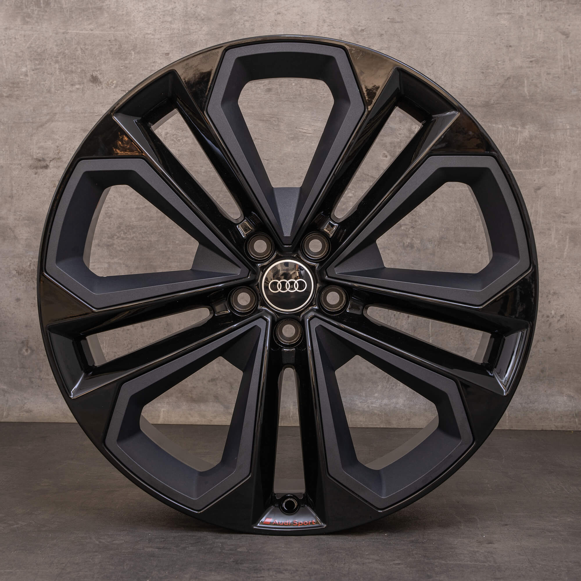 Originale Audi Q5 SQ5 felger 21 tommer FY 80A601025AS sort høyglans titan matt