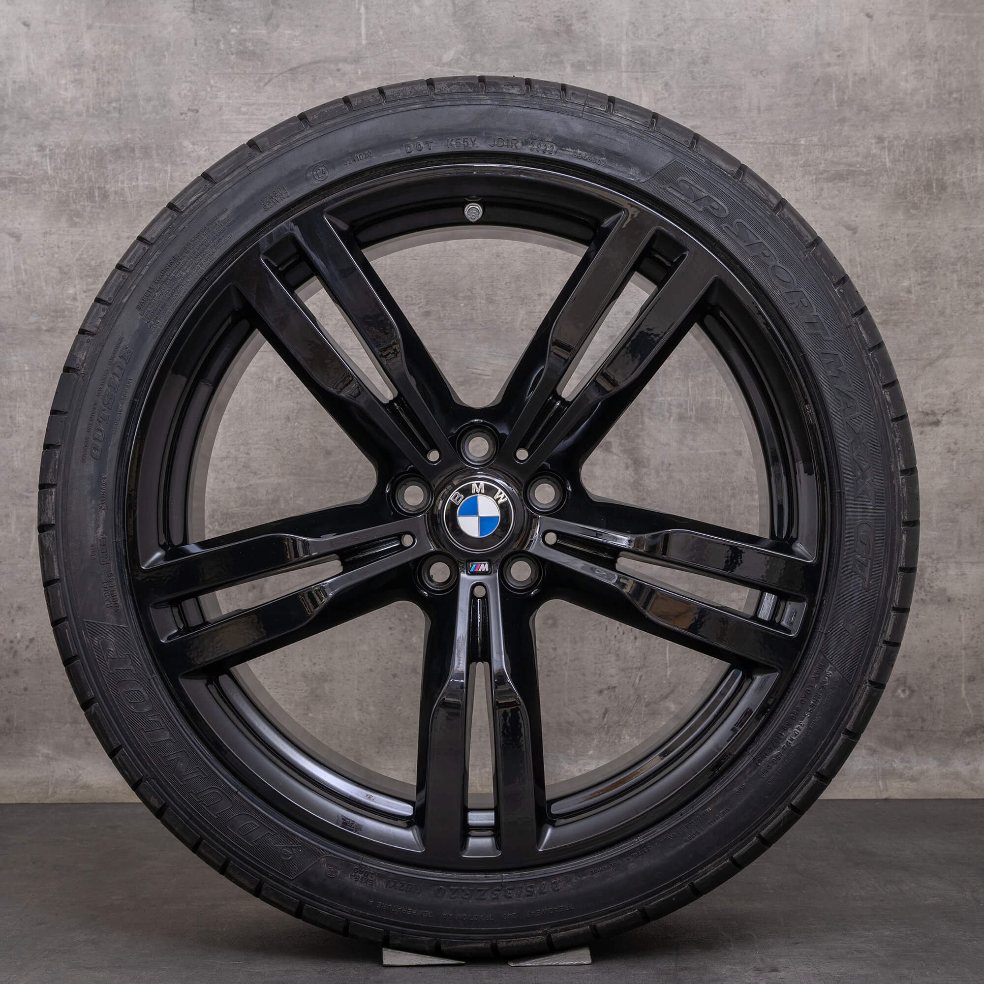 Original BMW Série 6 GT 7 Winterrder 20 pouces G11 G12 G32 Jantes Styling 648 M 7850581 7850582 noir brillant