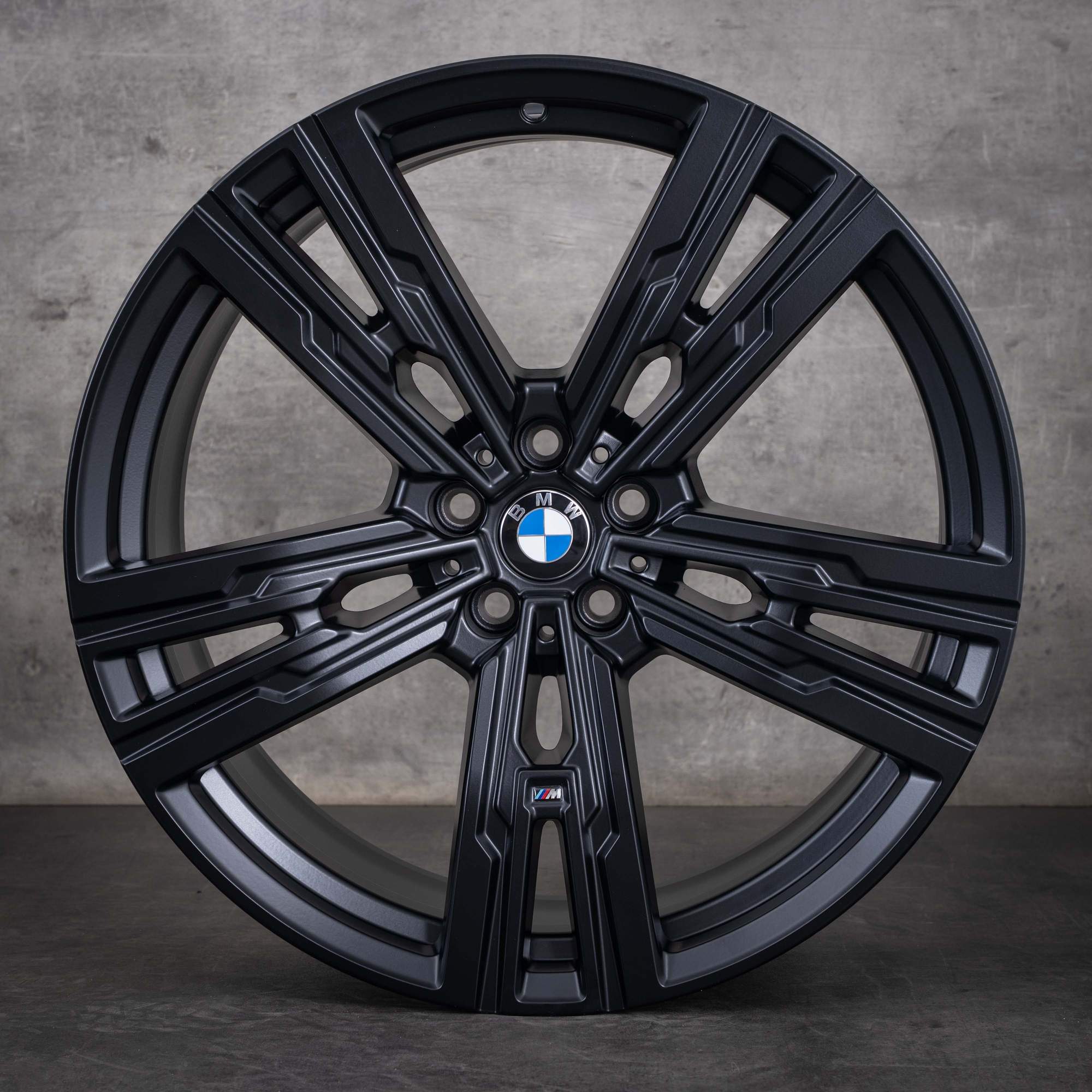 Jante originale BMW Seria 7, i7, X3, 21 inch, G70, G45, Styling 908 M, 5A19DF0, 5A19DF1, negru mat