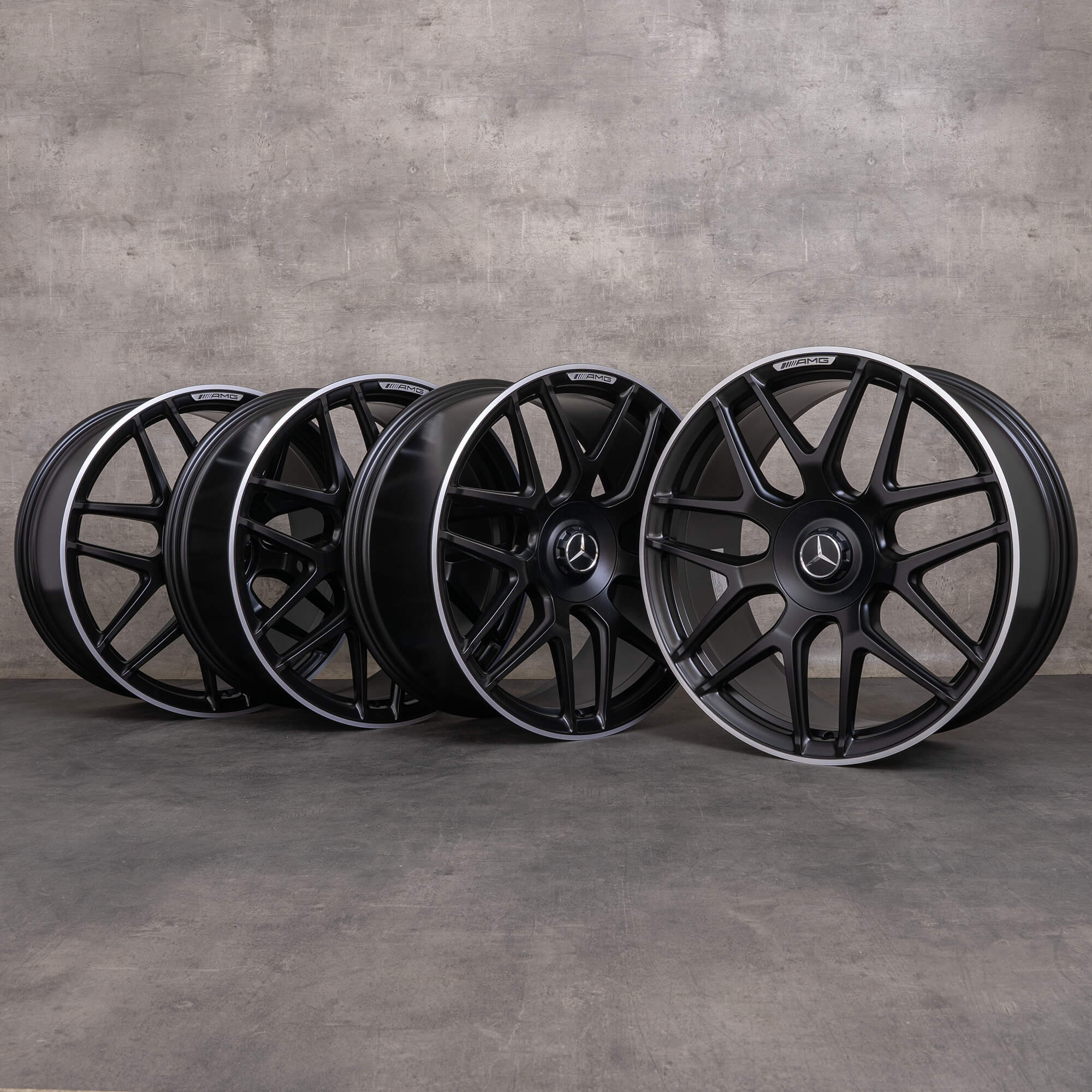 OEM Mercedes Benz G-Class G 63 AMG rims 22 inch W465 W463A A4634012000 black matt high gloss