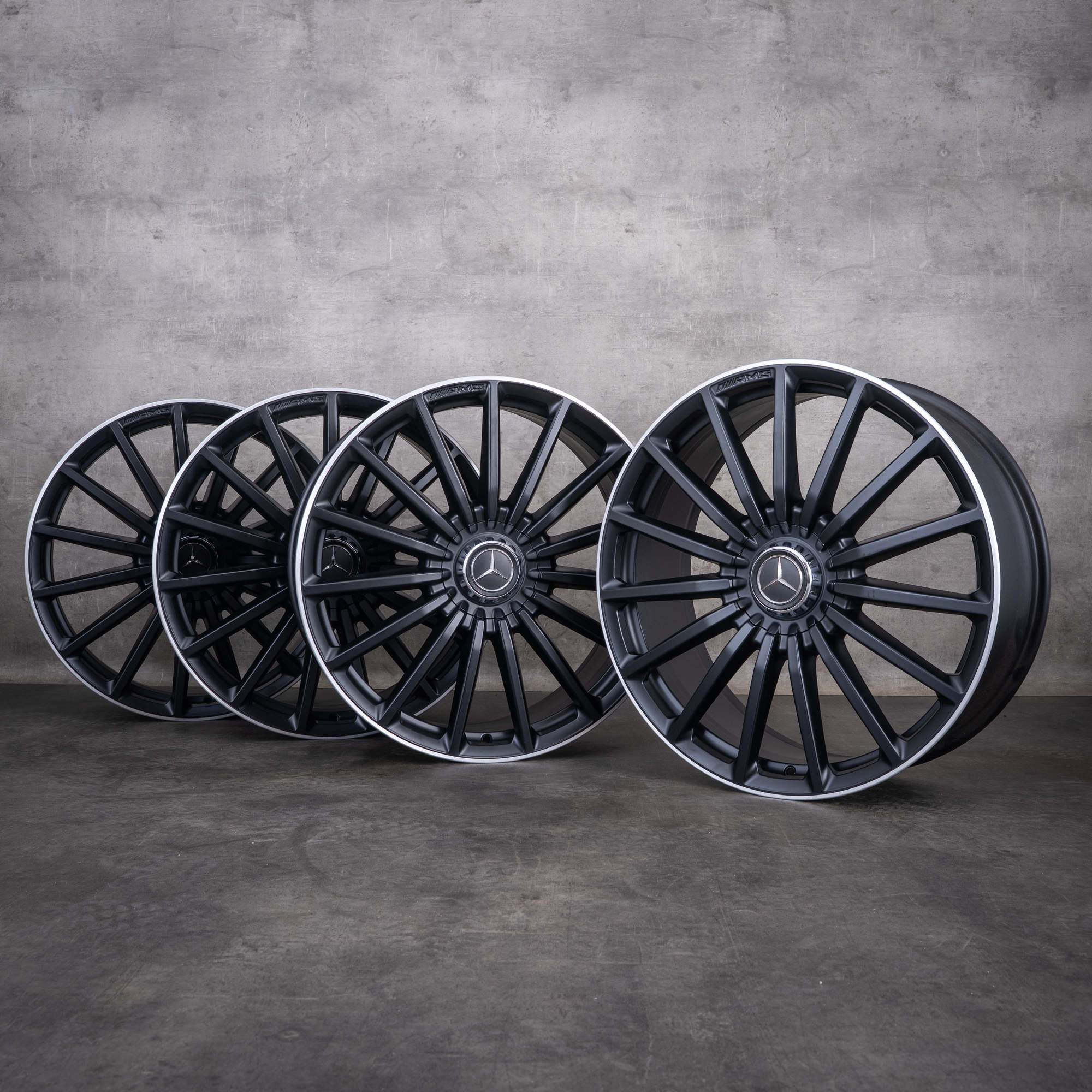Originele Mercedes-Benz GLA GLB 35 45 AMG velgen 21 inch X247 H247 A2474012200 matzwart diamond cut