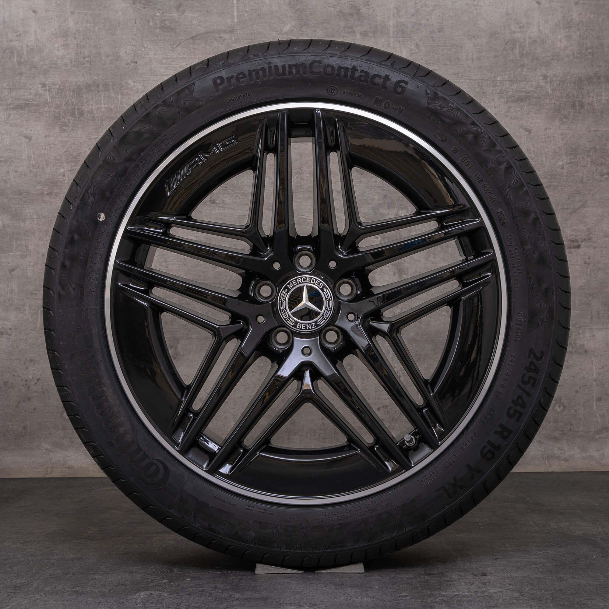 Ægte Mercedes Benz V-Klasse AMG fælge 19 tommer W447 Vito Viano Sommerrder A4474018000 sort poleret