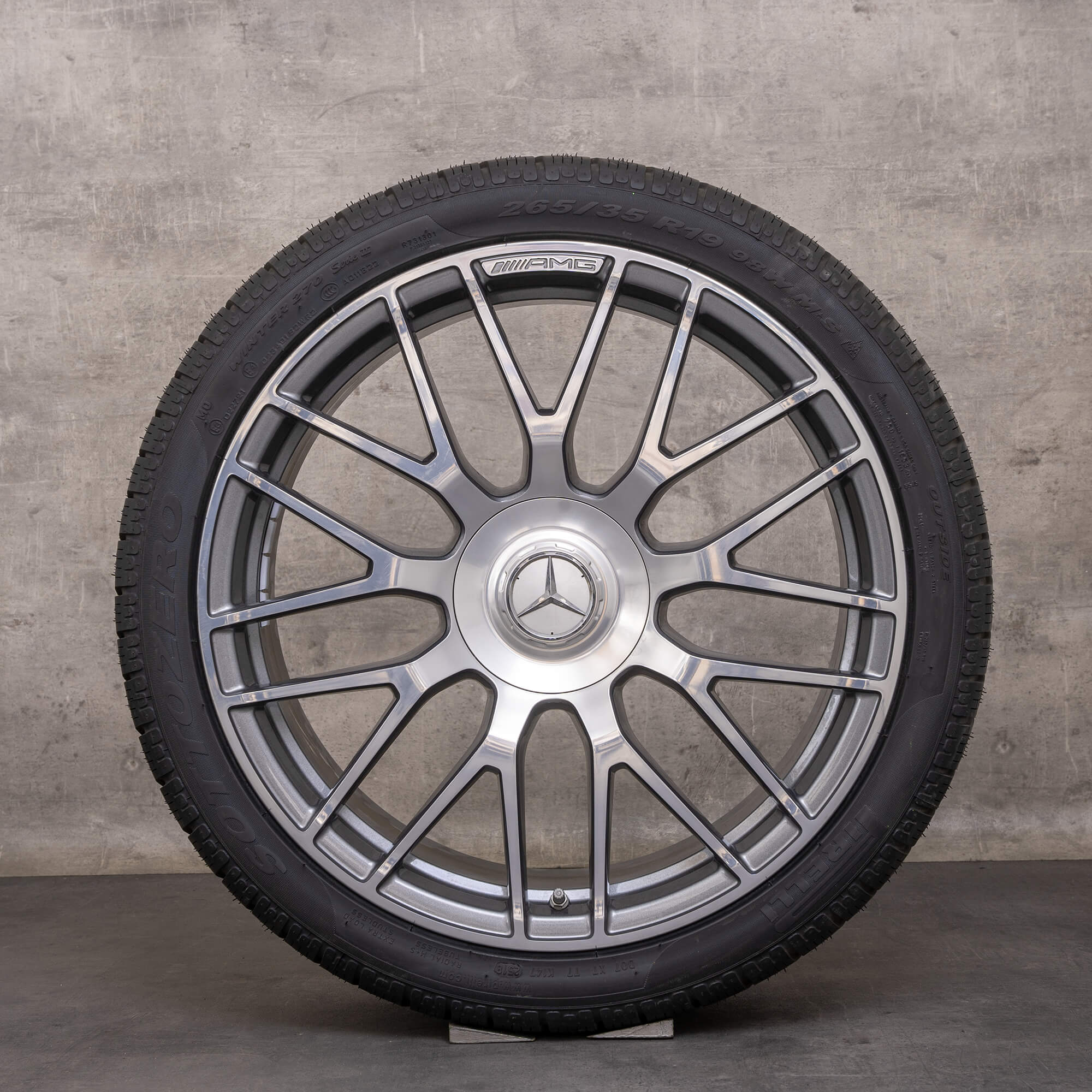 Originální disky Mercedes Benz AMG GT Winterrder 19 20 palců C190 R190 A1904010700 A1904010800 himalya šedá lesklá soustružená