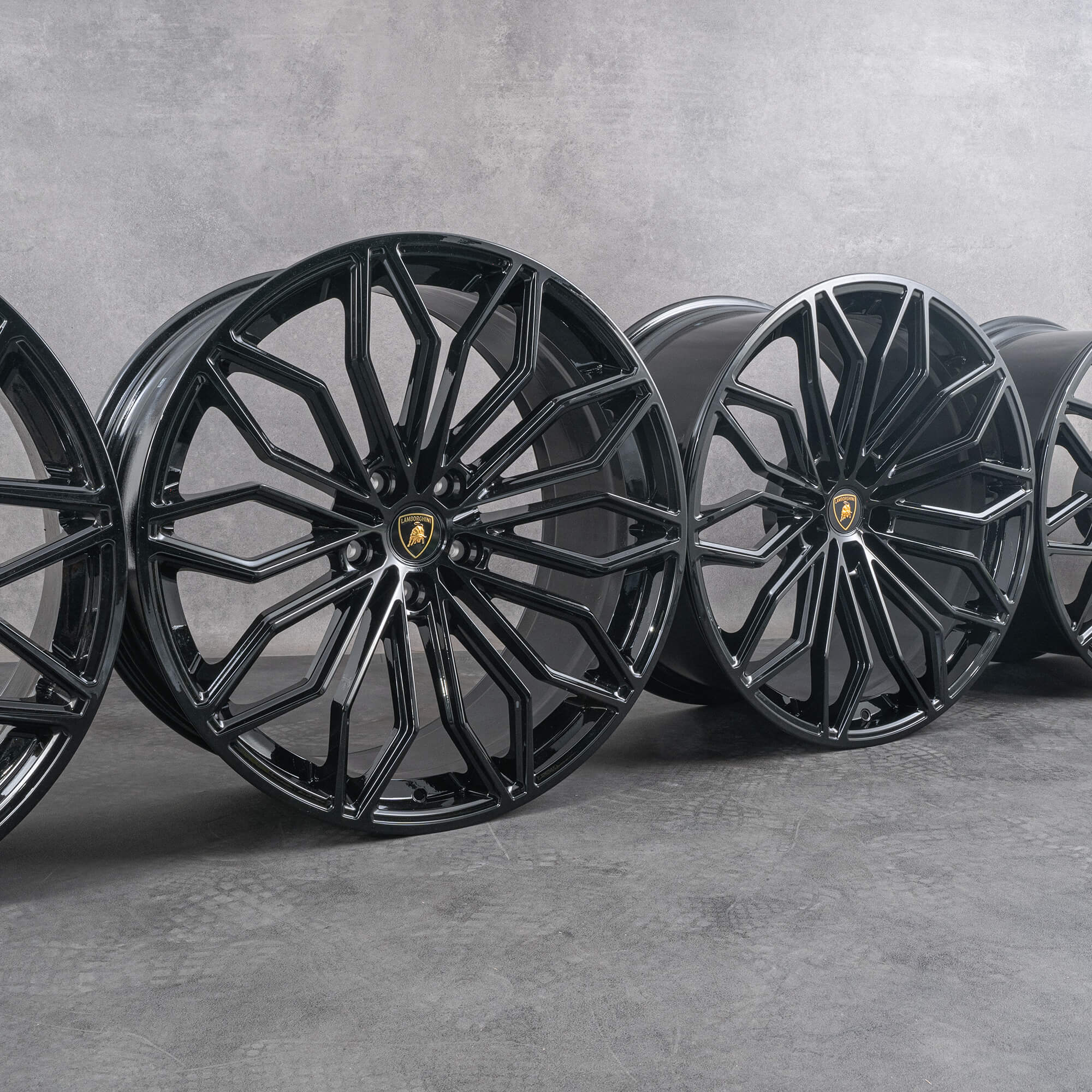 OEM Lamborghini Urus Rims 23 inch Galanthus 4ML601025DJ 4ML601025DK black gloss NEW
