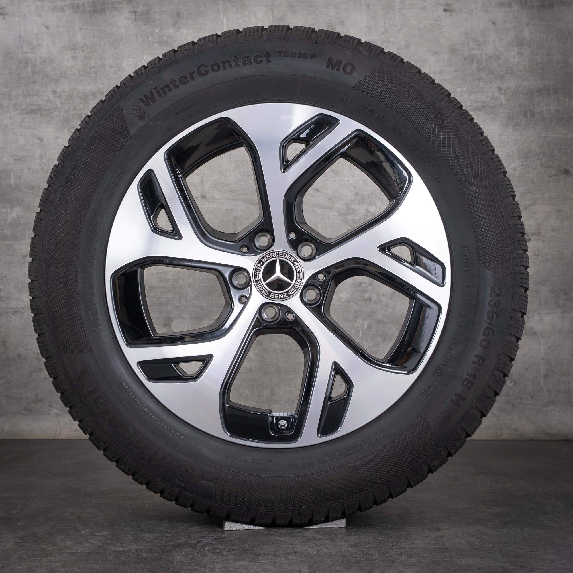 Alkuperäiset Mercedes-Benz GLC -talvirenkaat 18 tuumaa C254 X254 & Hybridit-vanteet A2544010100 A2544014700, kiillotettu musta
