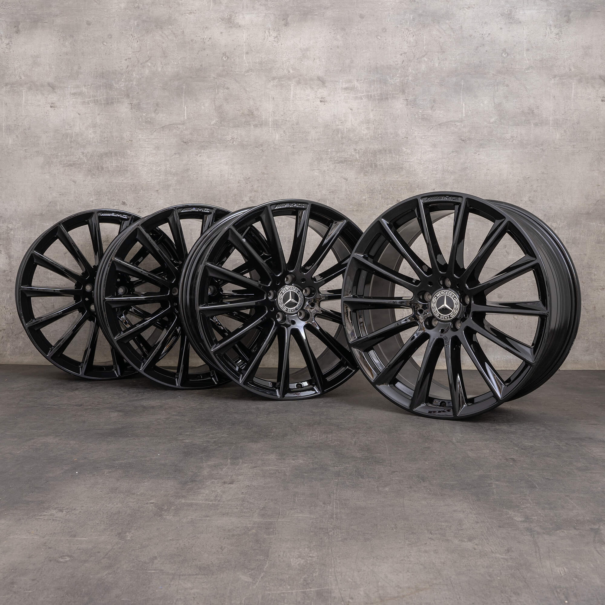 Ekte Mercedes Benz S-Klasse AMG felger 20 tommer W223 V223 X223 A2234011500 A2234011600 svart blank