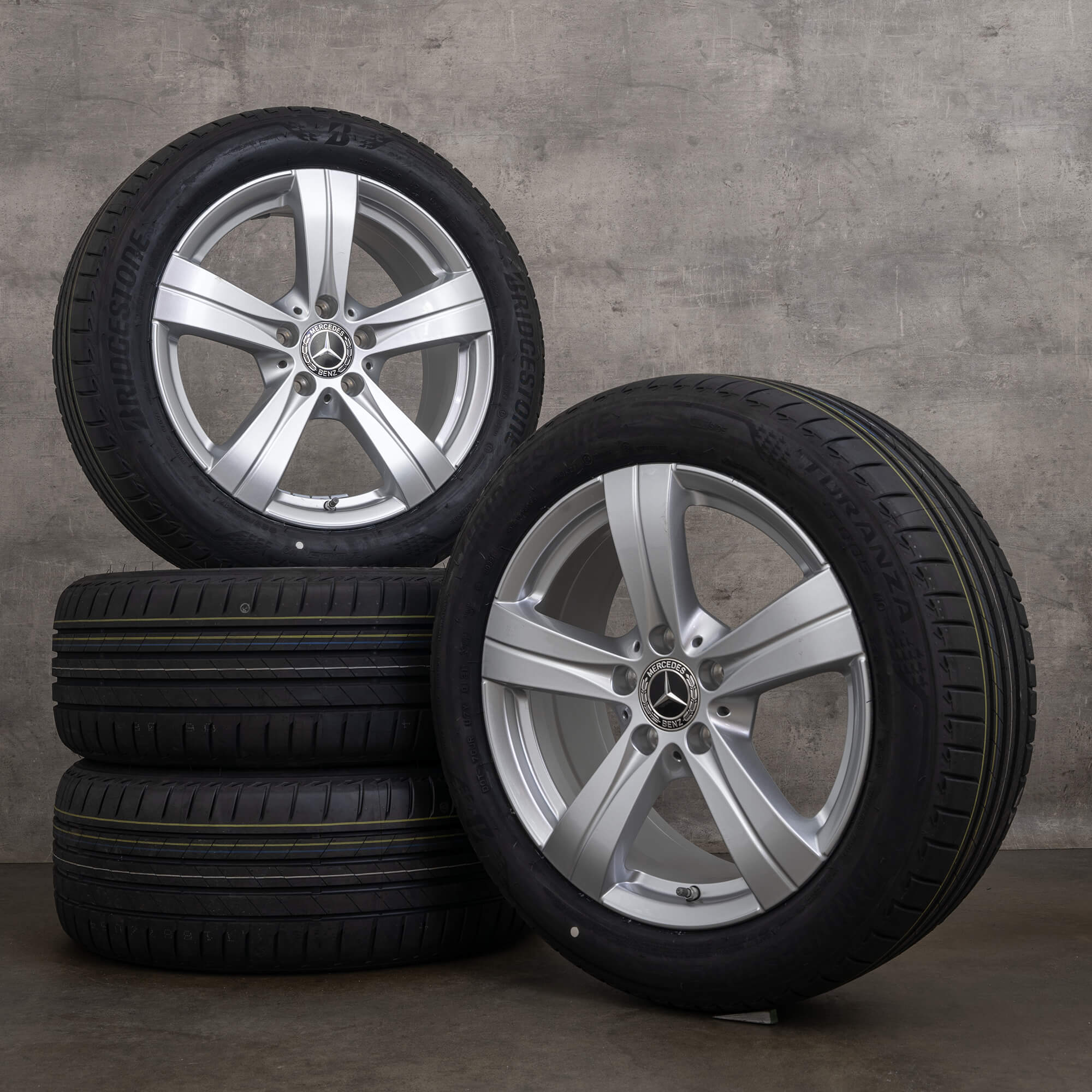 Orijinal Mercedes Benz C-Class jantlar 17 inç W206 S206 yaz jantları A2064017200 gümüş