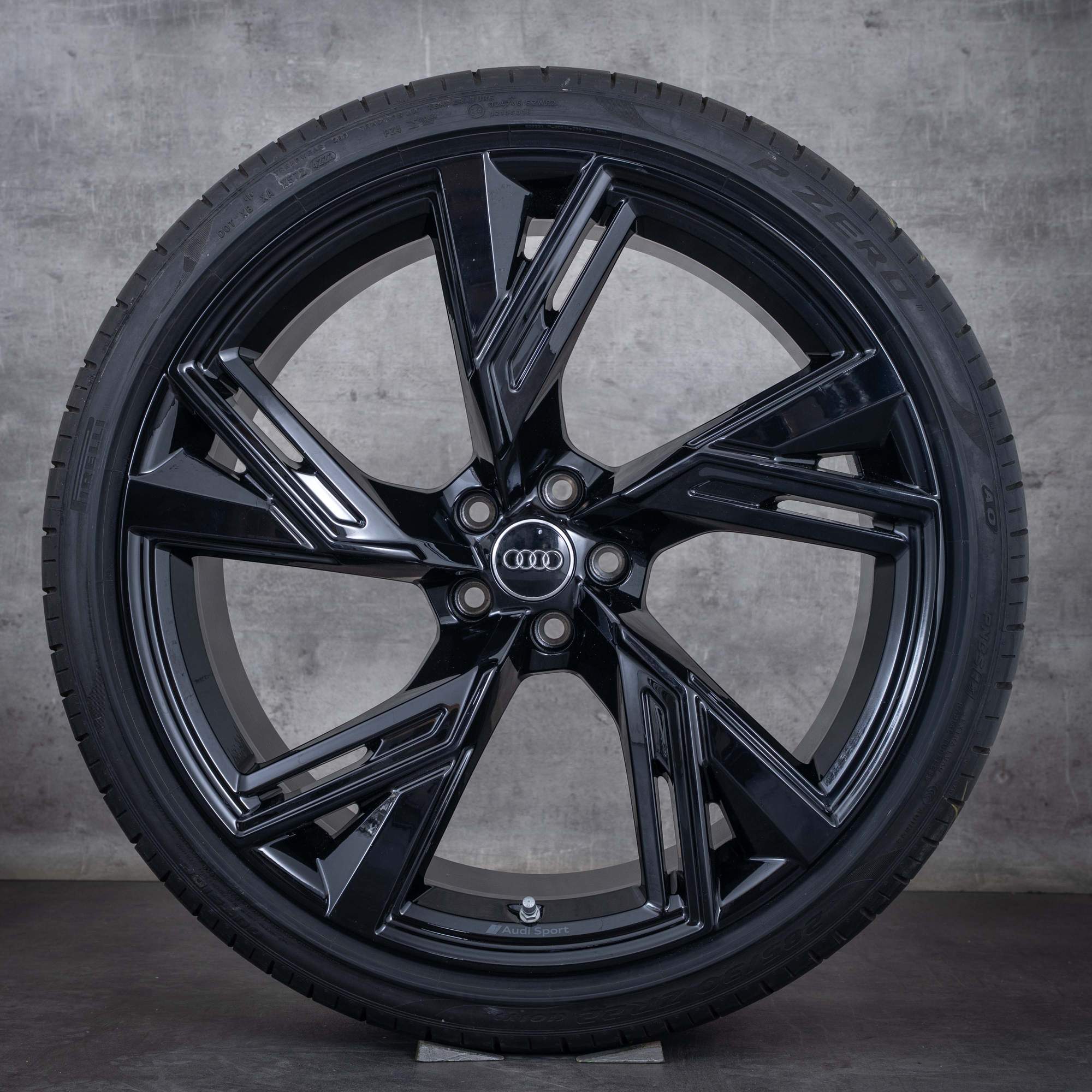 Oryginał Audi RS6 RS7 felgi 22 cale 4K RS koła letnie 4K0601025DH czarny błyszczący