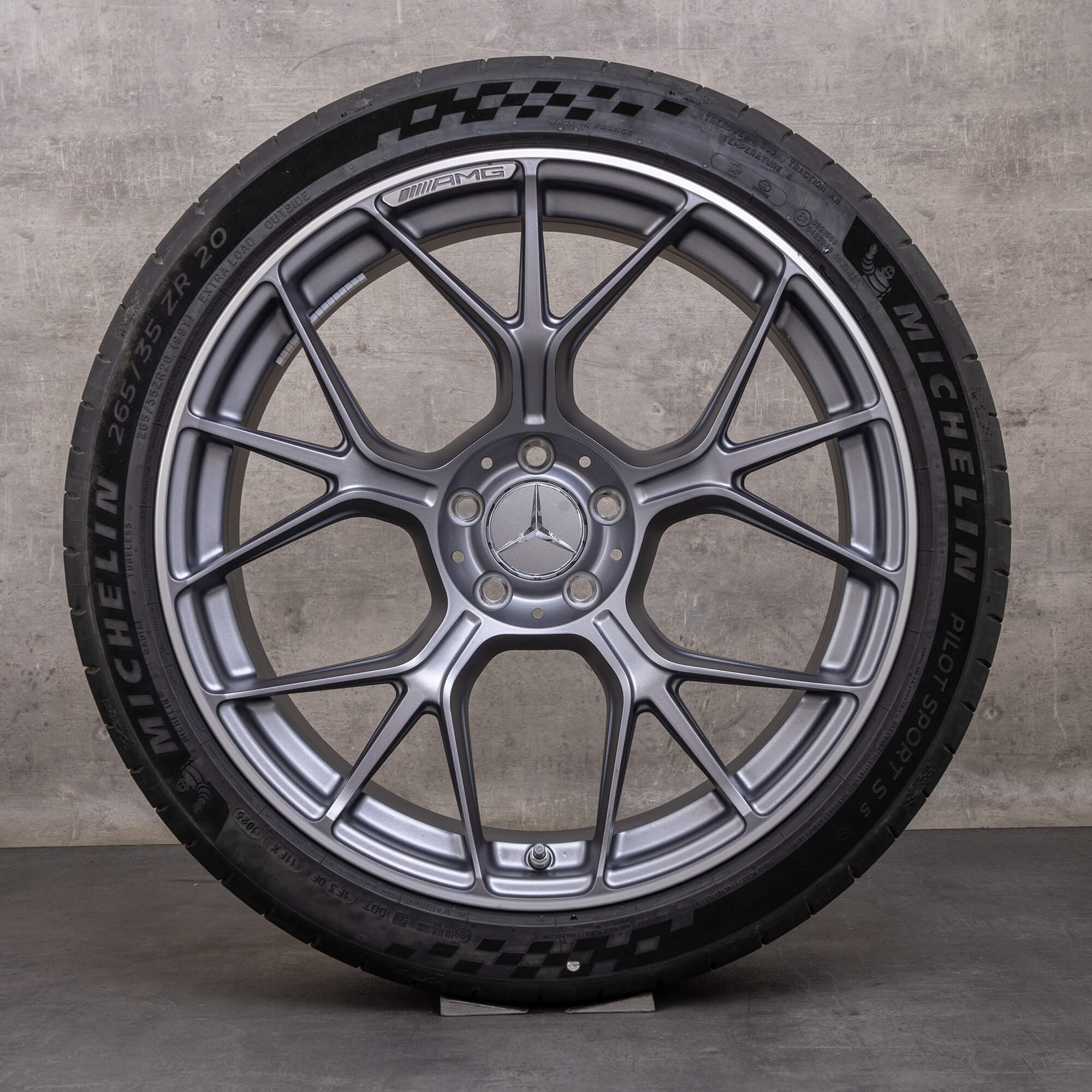 Original Mercedes Benz CLE 53 AMG 4Matic Felgen 20 Zoll C236 A236 Sommerräder A2364013100 A2364013200 himalaya grey matt glanzgedreht NEU