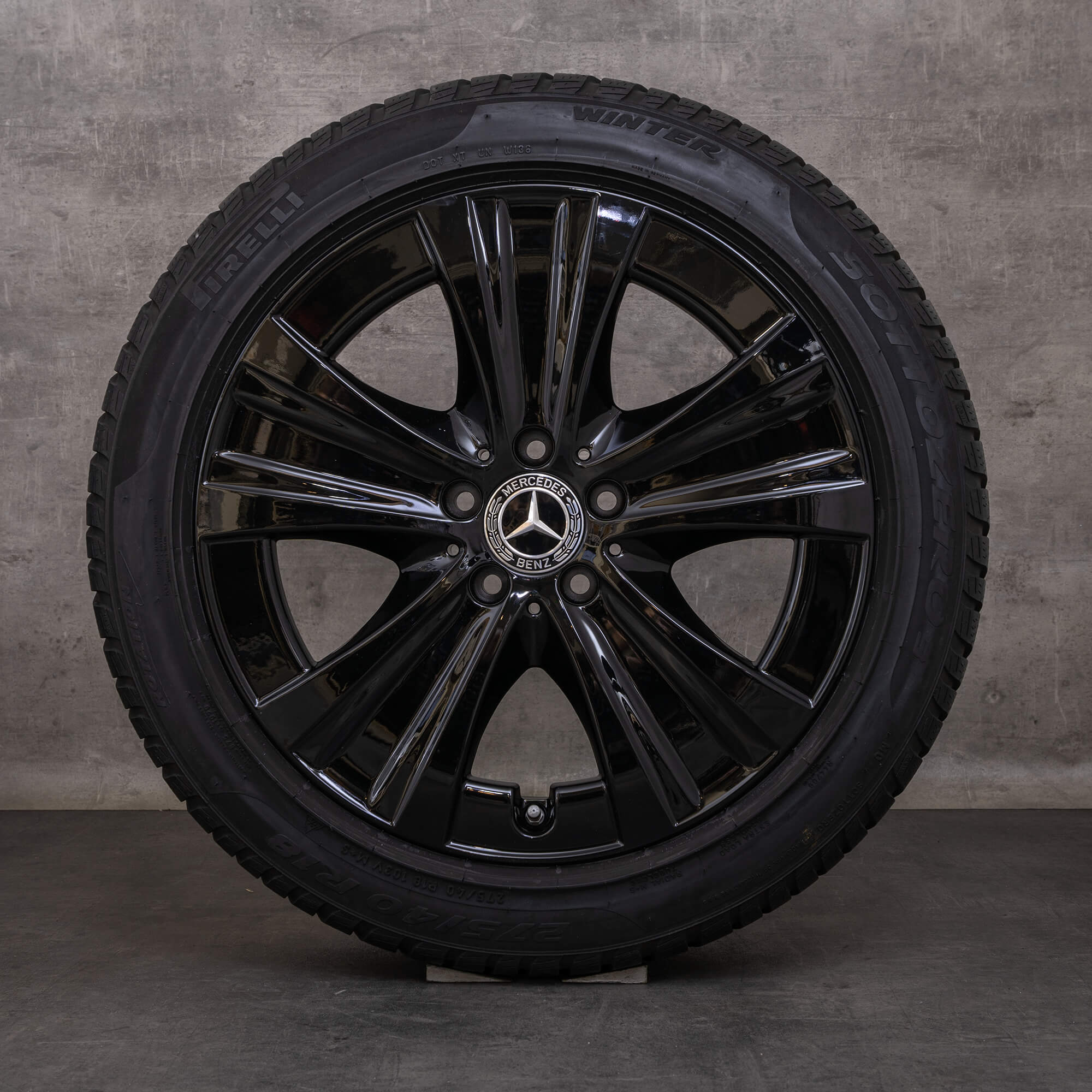 Oryginał Mercedes Benz Klasa E koła zimowe 18 cali W213 S213 C238 A238 Felgi A2134013700 A2134015300 czarny błyszczący