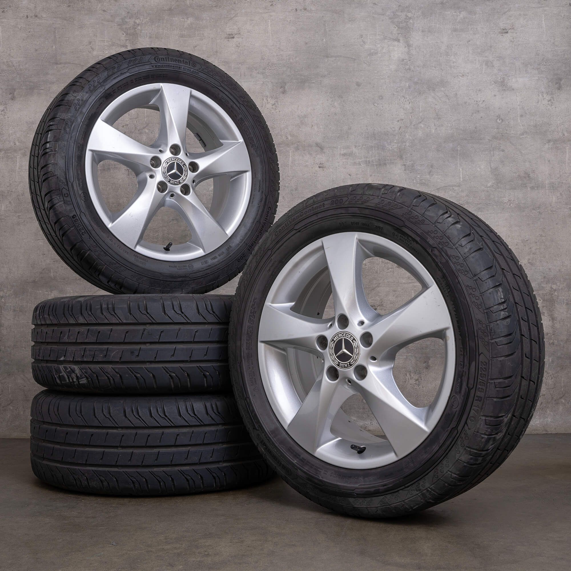 OEM Mercedes Benz V-Class Rims 17 inch W447 W639 Vito Viano Summer wheels A4474012200 silver