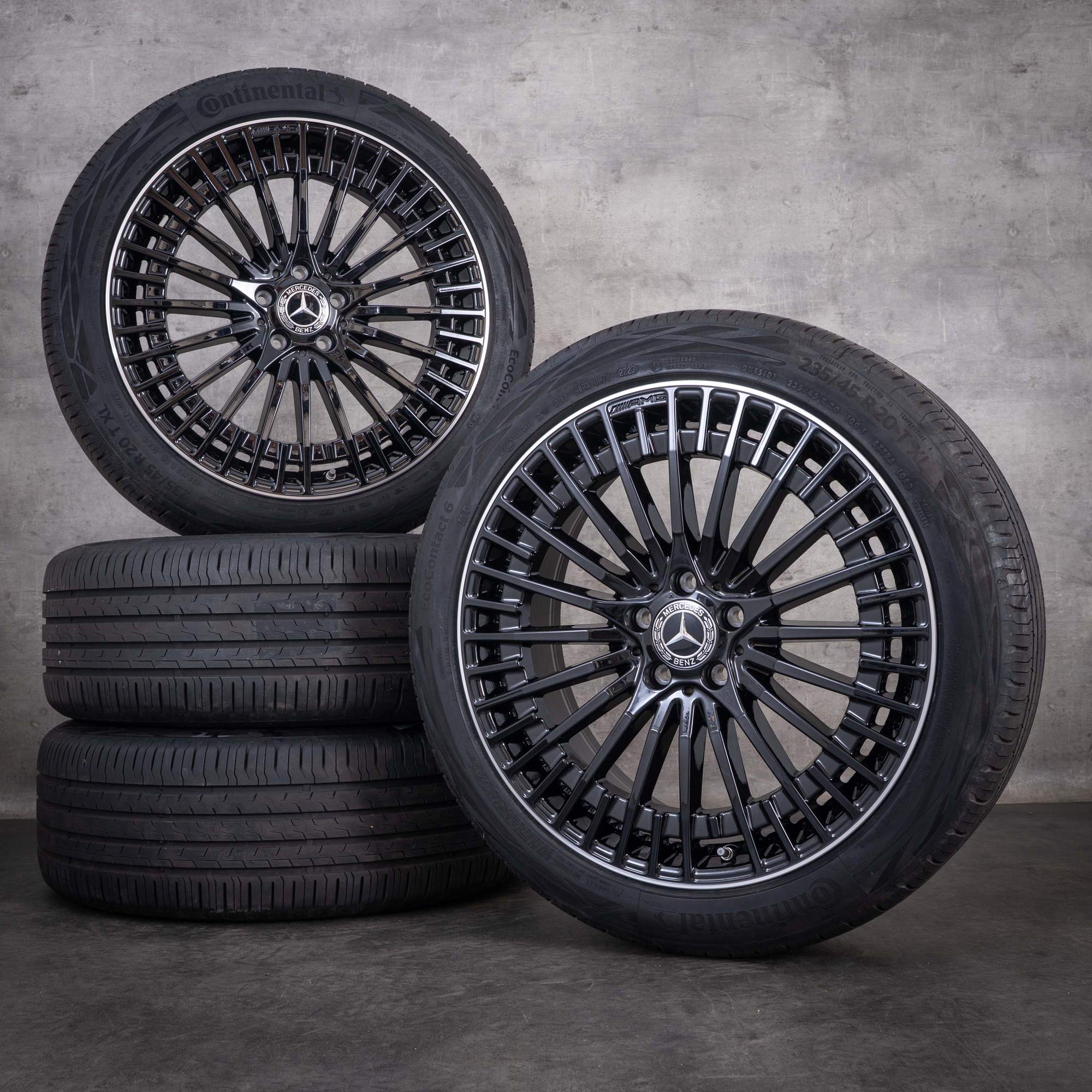 OEM Mercedes-Benz EQA EQB AMG 20inch H243 x 243 rims A2434010600 summer tyres Black diamond cut