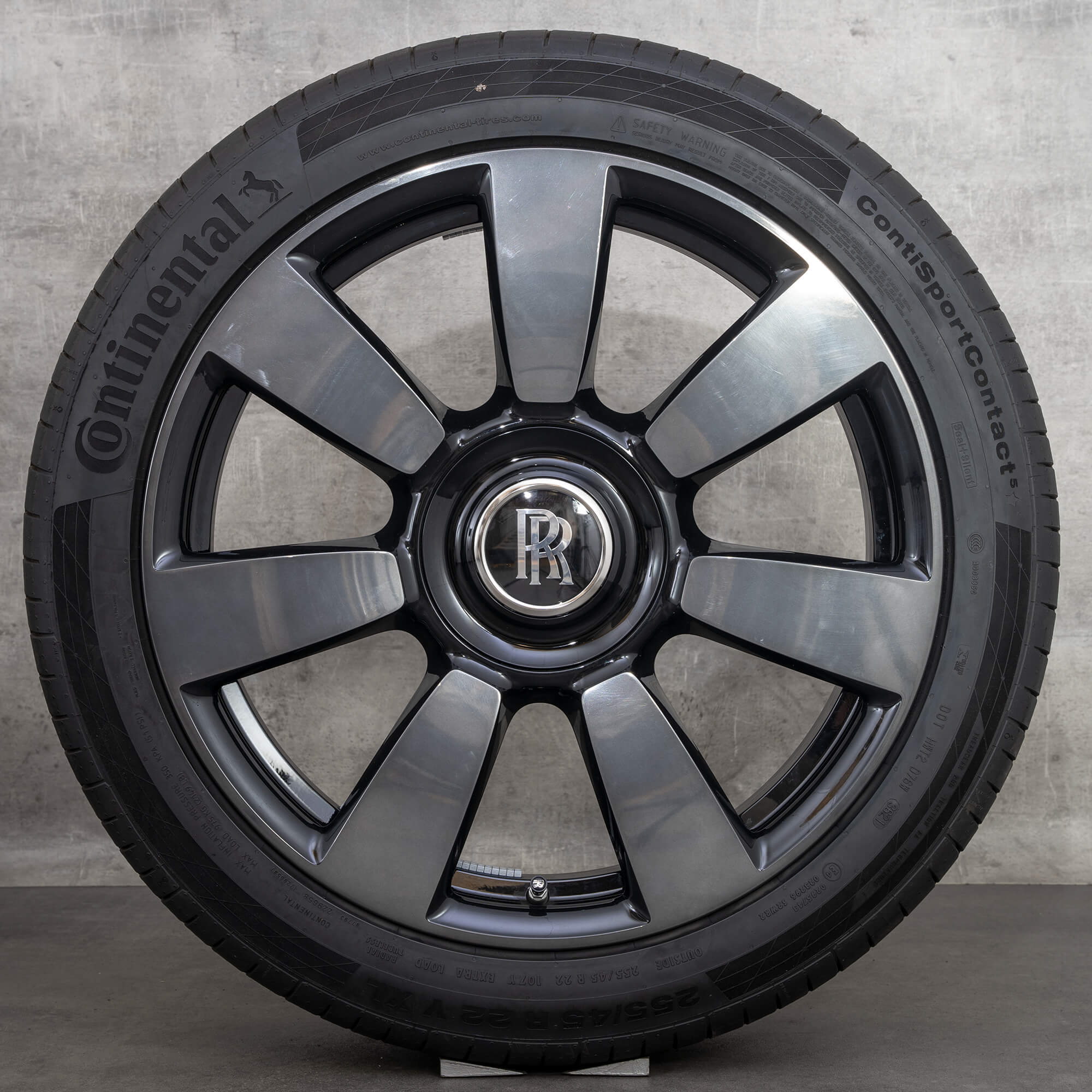 Original Rolls Royce Cullinan Winterräder 22 Zoll RR31 Felgen 6884712 6884713 schwarz glanzgedreht