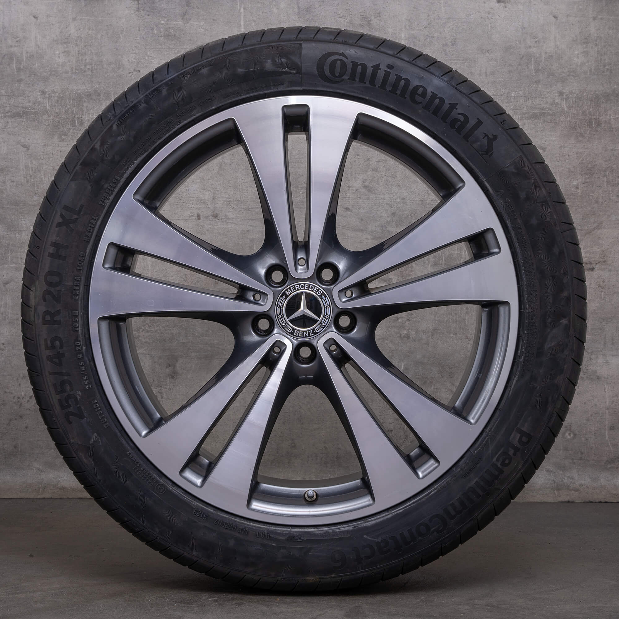 Orijinal Mercedes Benz GLC jantları 20 inç C253 X253 yaz A2534011200 himalaya gri parlak tornalı