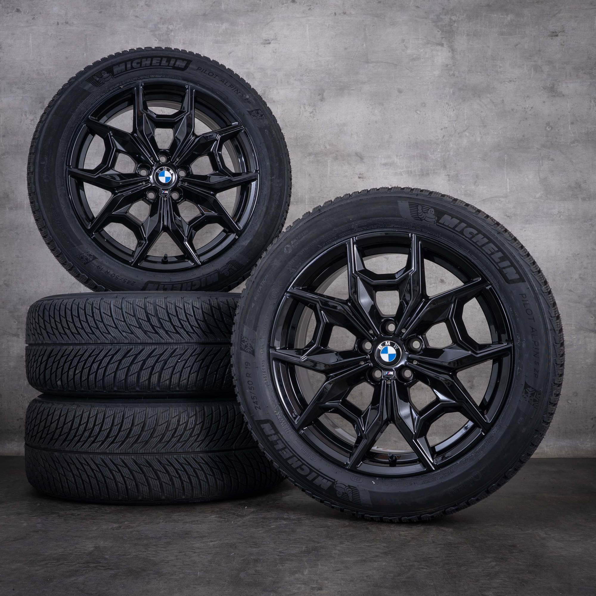 Alkuperäiset BMW X3 X4 -talvirenkaat 19 tuumaa G01 G02 -vanteet Styling 887 M 7916263 jet black