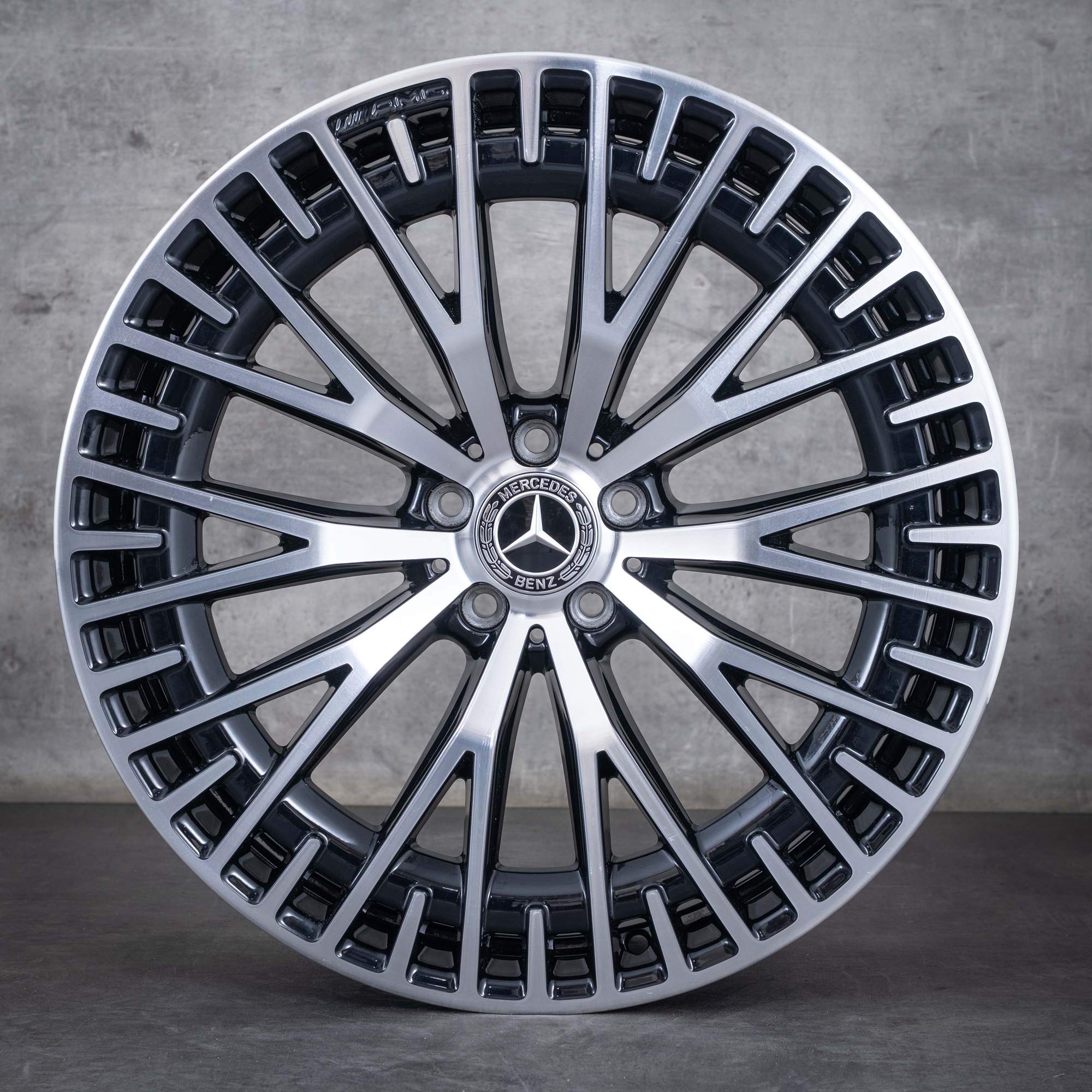 Originale Mercedes Benz EQS 53 AMG fælge 21 tommer V297 4Matic+ A2974012900 sort poleret