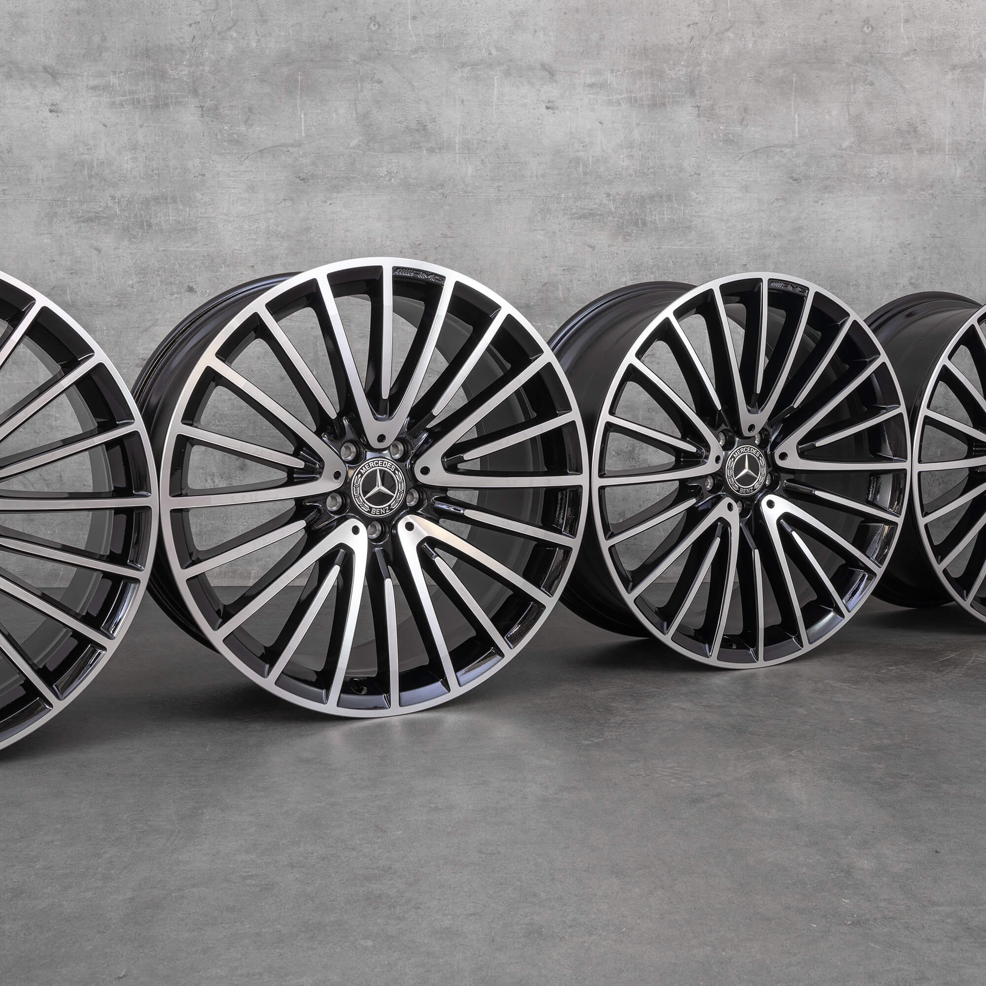 Originele Mercedes Benz S-Klasse velgen 21 inch W223 V223 A2234011700 A2234011800 zwart glanzend gedraaid NIEUW