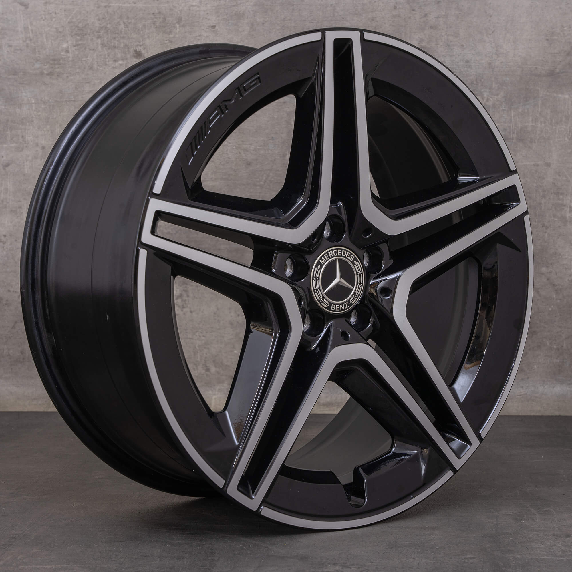 1x originale Mercedes Benz GLE & 53 AMG Cerchio 20 pollici X167 C167 A1674013300 nero lucido tornito
