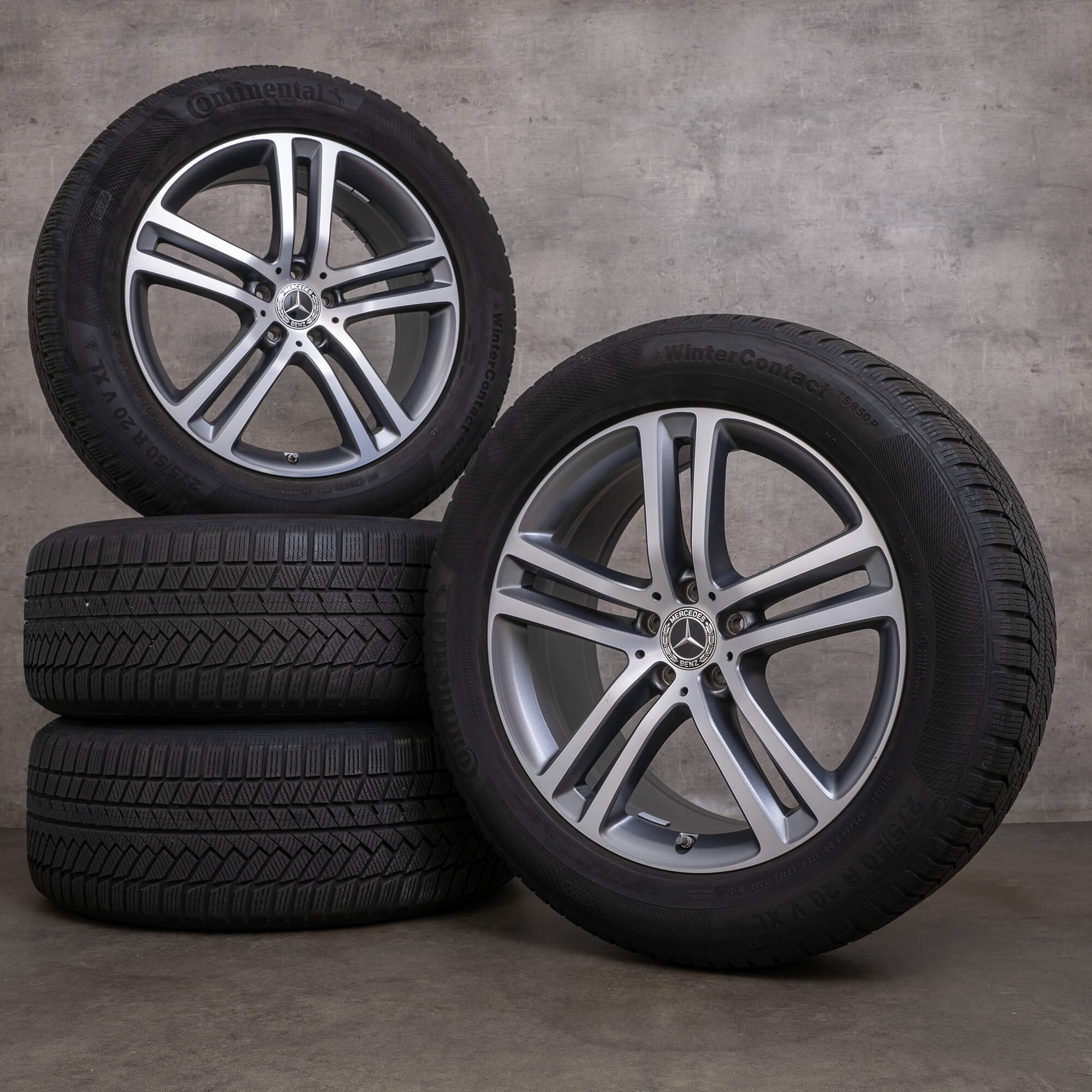 Jantes de inverno genuínas Mercedes Benz GLE 20 polegadas X167 SUV C167 Coupe jantes A1674012400 A1674012500 himalaia cinzento brilhante torneado mate