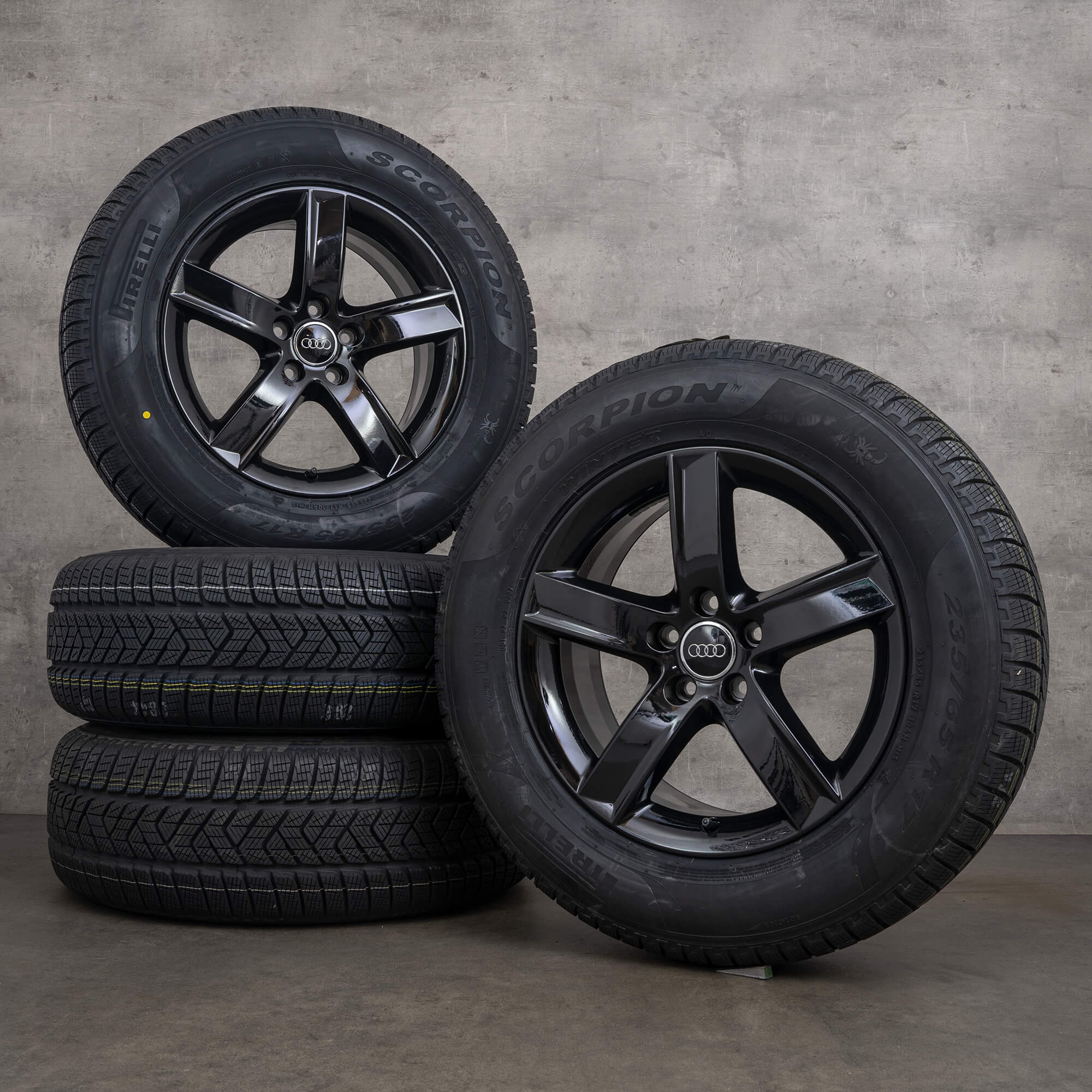 Original Audi Q5 Winterräder 17 Zoll 8R S Line Felgen 8R0071497 schwarz