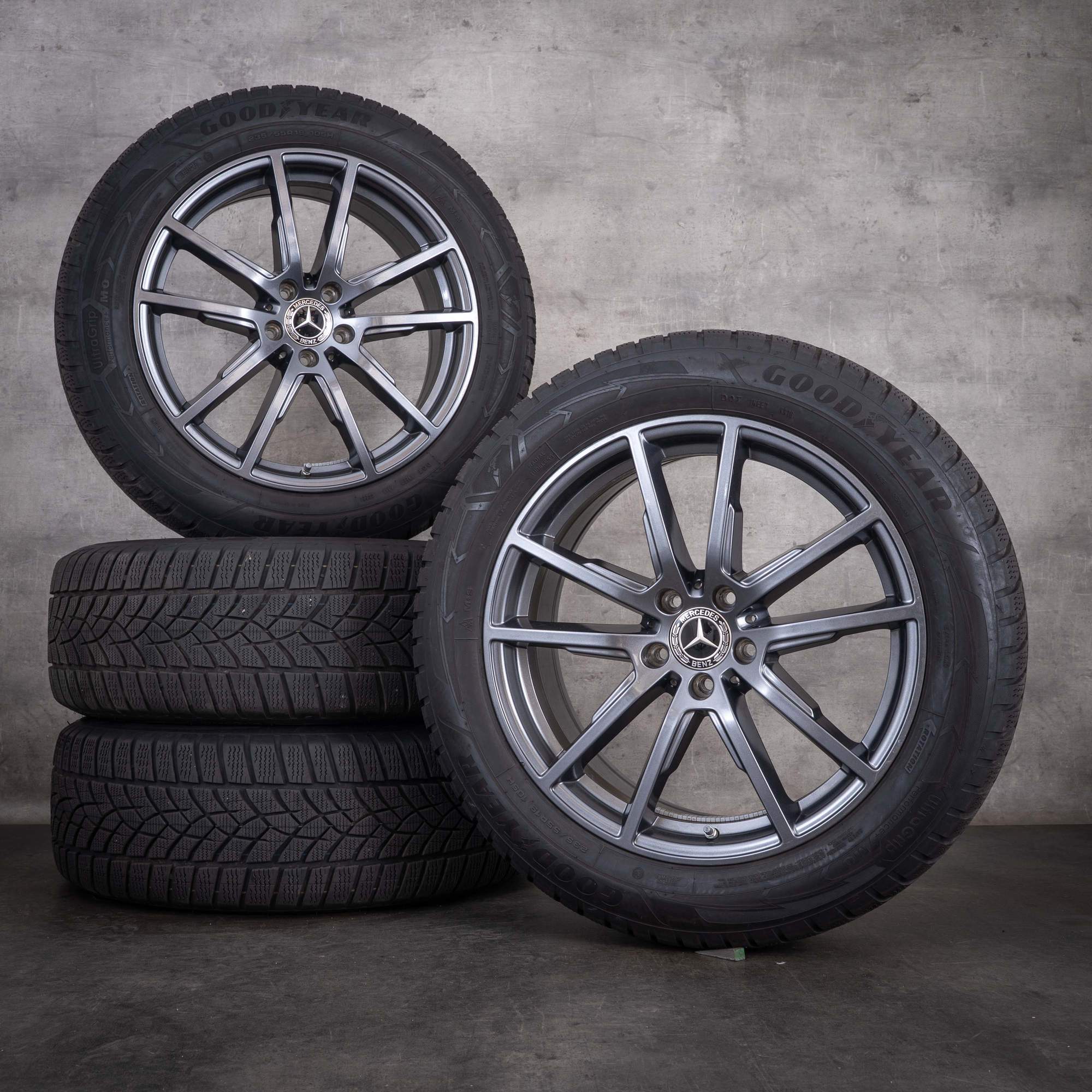 Roues hiver d'origine Mercedes-Benz EQE 19 pouces SUV X294, référence A2944010400, couleur « tremolit grey » brillante