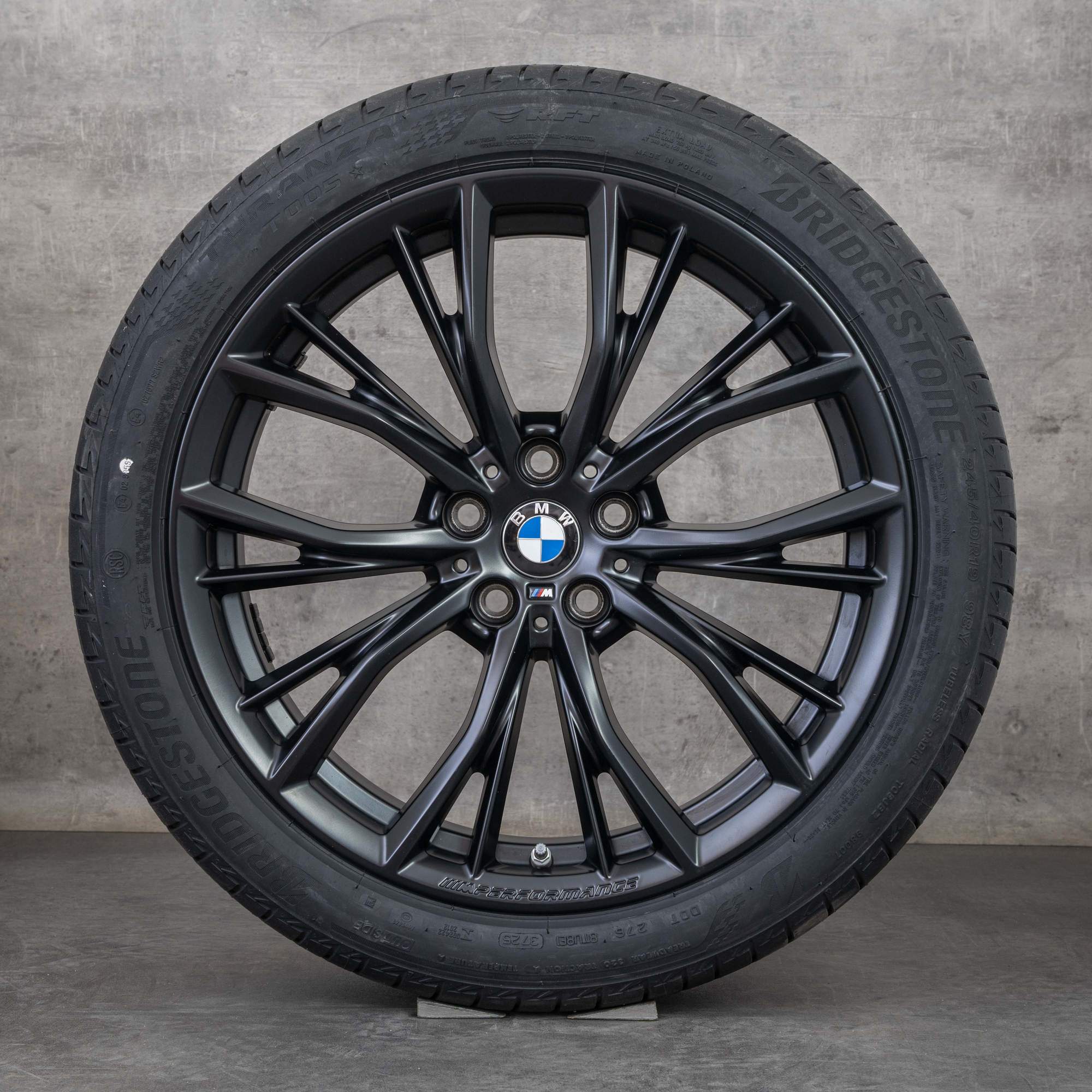 Original BMW 5er Felgen 19 Zoll G30 G31 Sommerräder Styling 786 M Felgen 6885455 6885456 schwarz matt