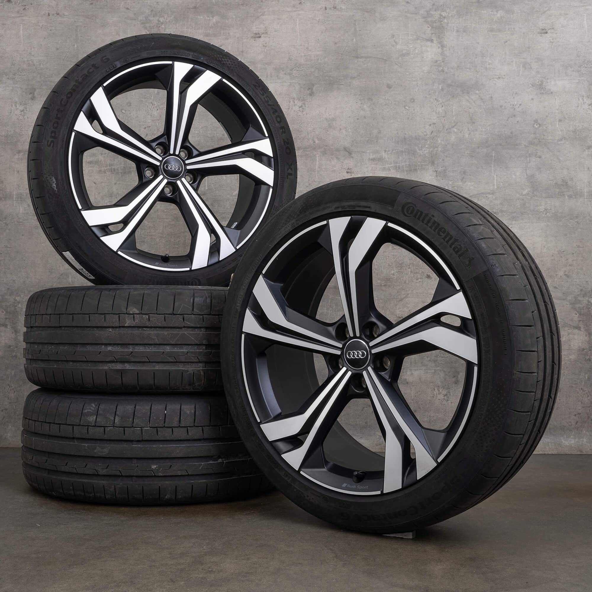 Rodas de verão Audi Q3 RSQ3 e Sportback originais, jantes F3 20 polegadas 83A601025AC pretas alto brilho
