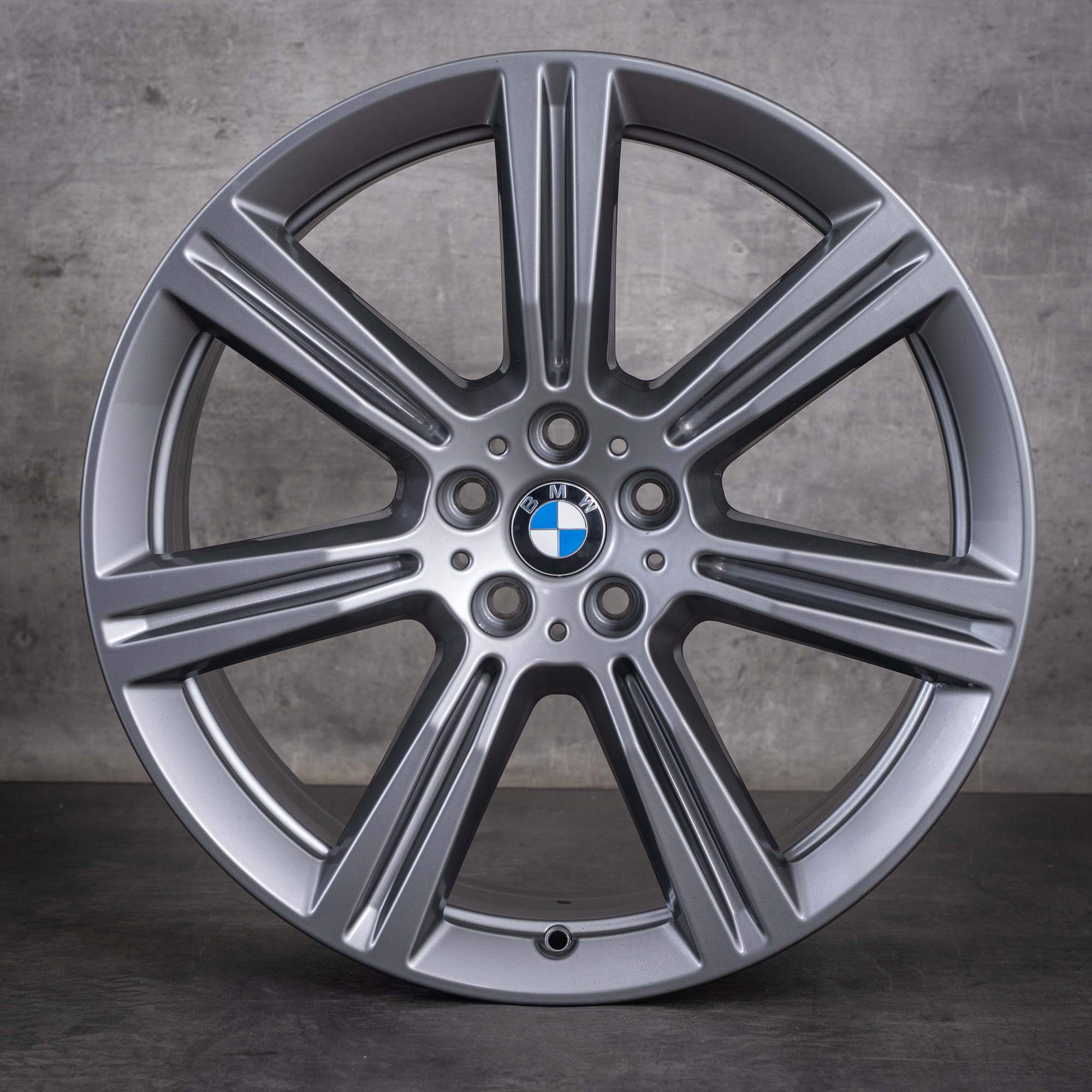 Original BMW X5 X6 Winterräder 20 Zoll G05 G06 Felgen Styling 736 6883753 ferric grey glanz