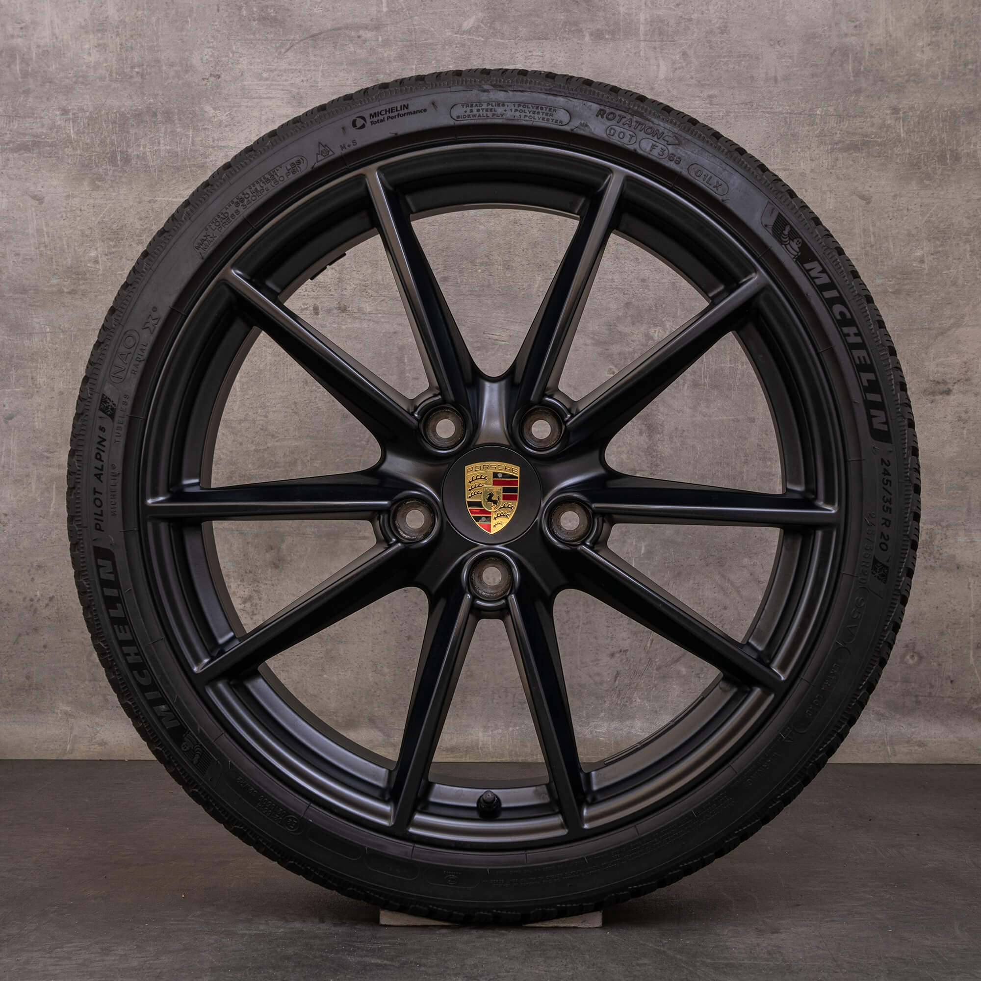 Original Porsche 911 Winterräder 20 21 Zoll 992 I Felgen 992601025C 992601025E schwarz matt