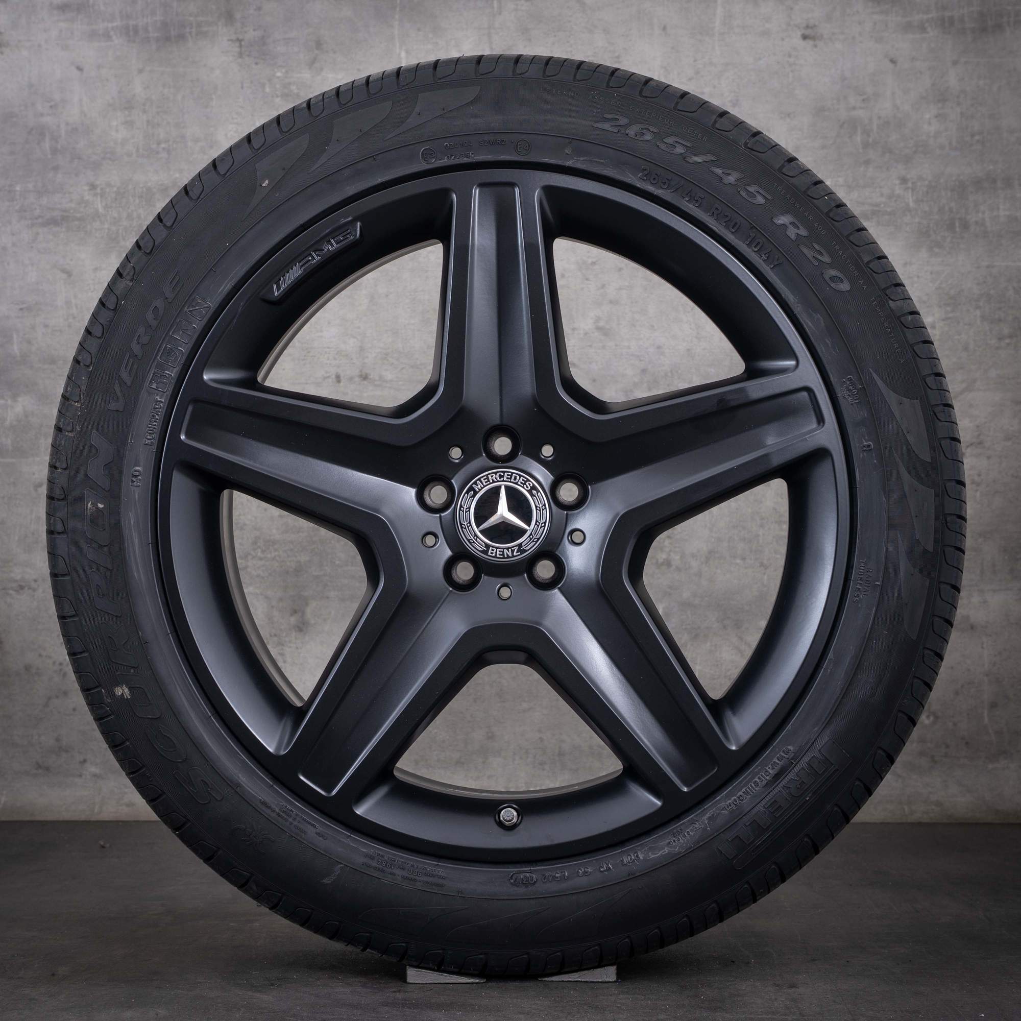 Original Mercedes Benz AMG M-Klasse ML Felgen 20 Zoll W166 Sommerräder A1664012002 schwarz matt