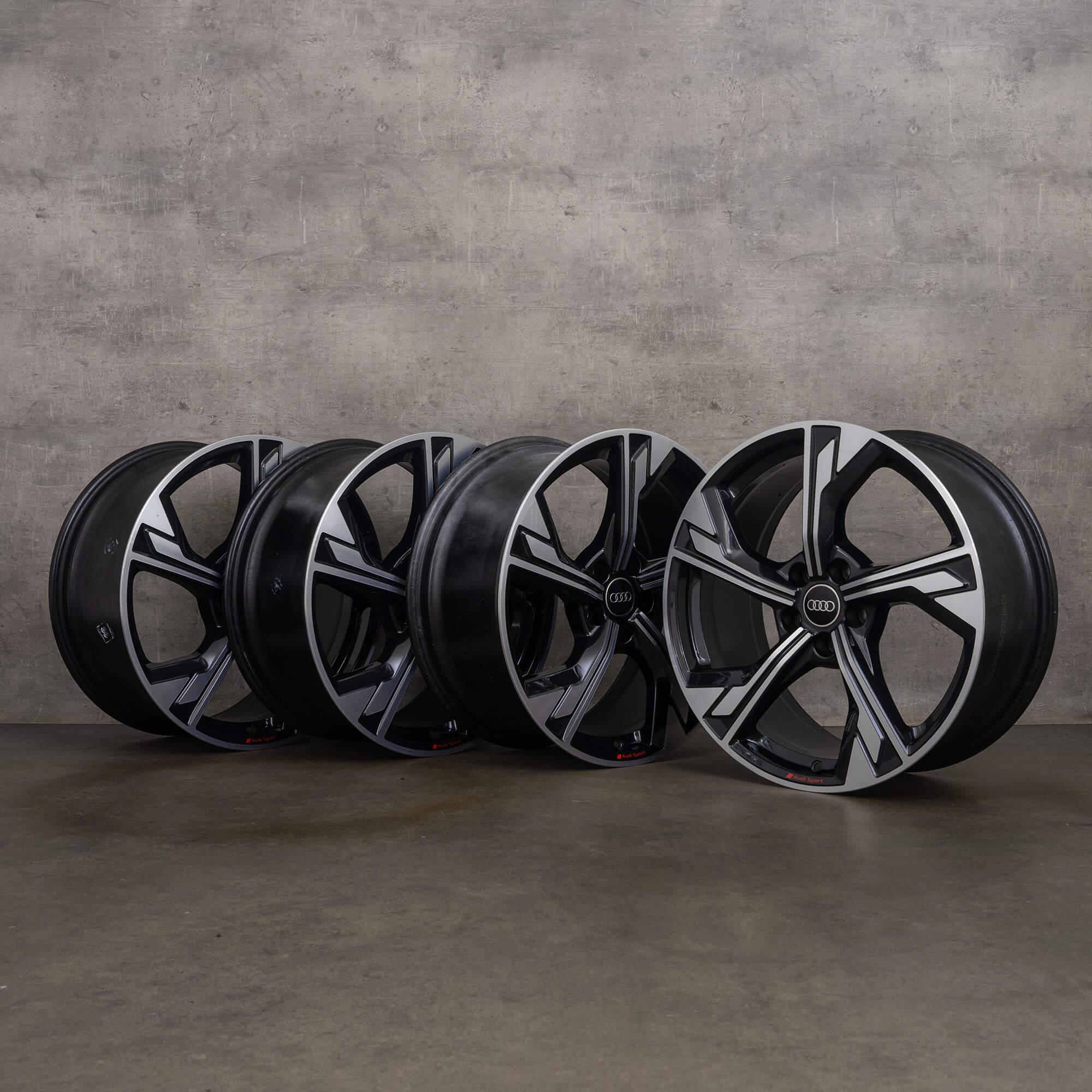 Em8 Car Rims OEM Audi A4 S4 rims 19 inch B9 8W 8W0601025EM Flag black high gloss