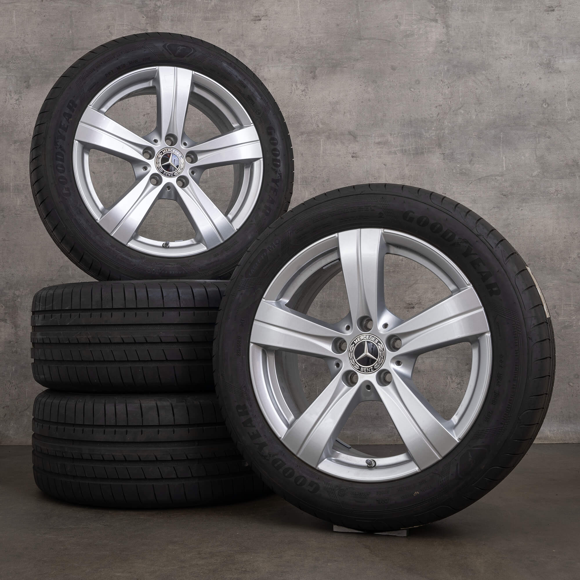 Llantas originales Mercedes Benz Clase C 17 pulgadas W206 S206 ruedas de verano A2064017200 plateadas