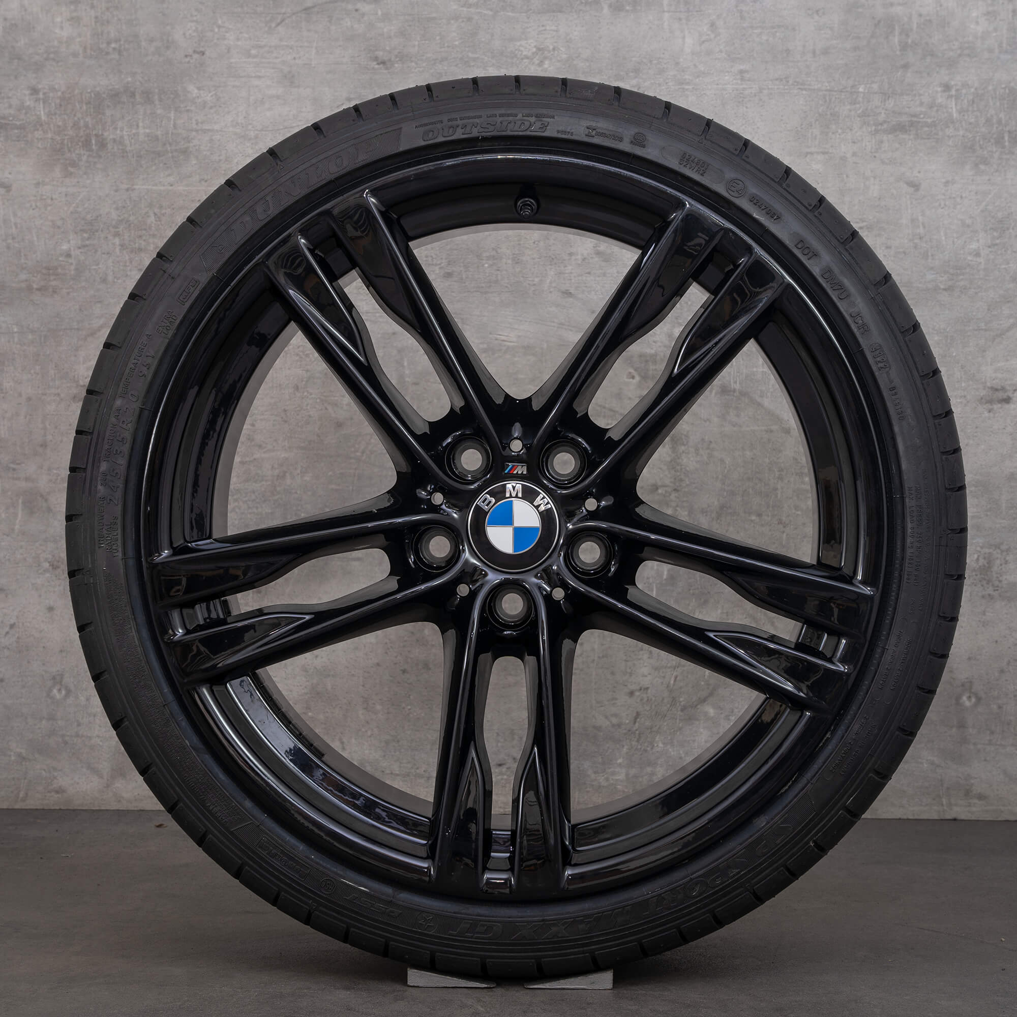 Original ráfky na auto BMW řady 5 6 20" F10 F11 F12 F13 F06 Gran Coupé letní kola styling 373 M 7843715 7843716 černá lesklá