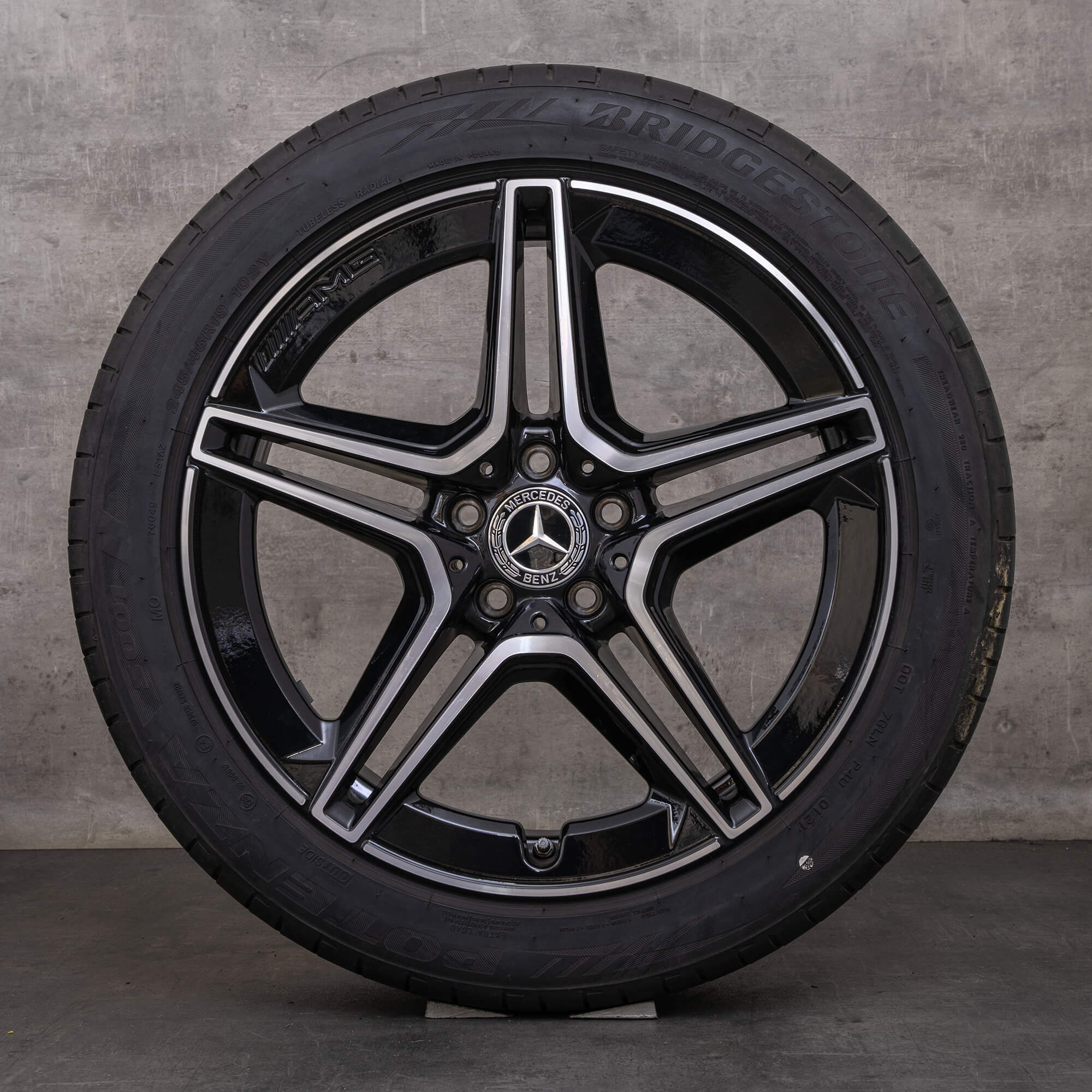 Orijinal Mercedes Benz E-Serisi kış jant lastik 19 inç X213 Allterrain jantlar A2534015300 siyah parlak tornalı