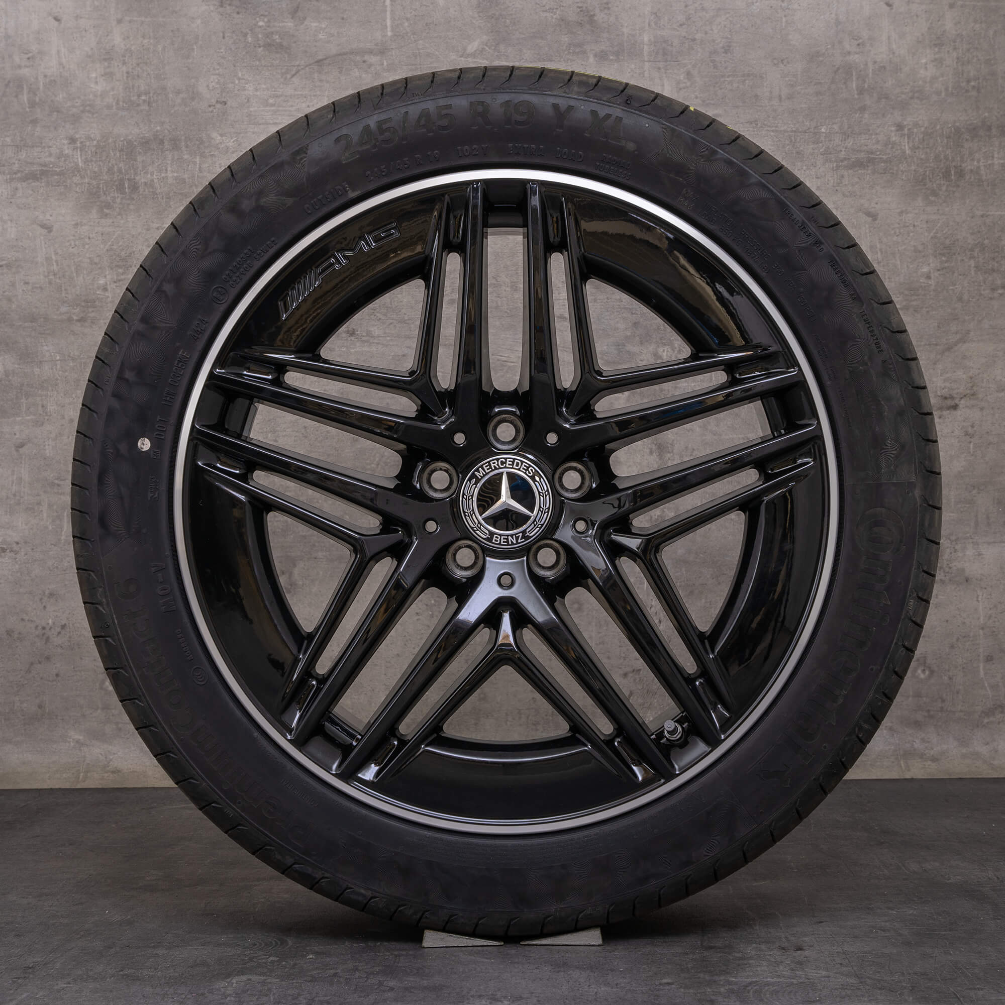 Ægte Mercedes Benz V-Klasse AMG fælge 19 tommer W447 Vito Viano Sommerrder A4474018000 sort poleret