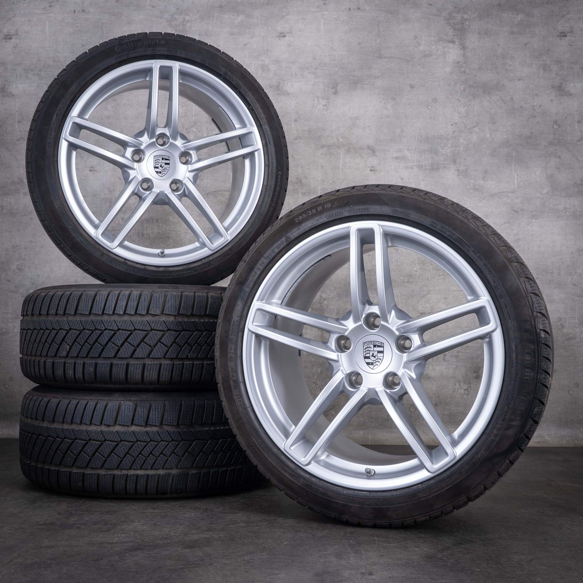Oryginalne koła zimowe do Porsche 911 19 cali felgi dla modeli 991 Carrera 4 & 4S numery katalogowe 99136214102 99136214603 kolor srebrny